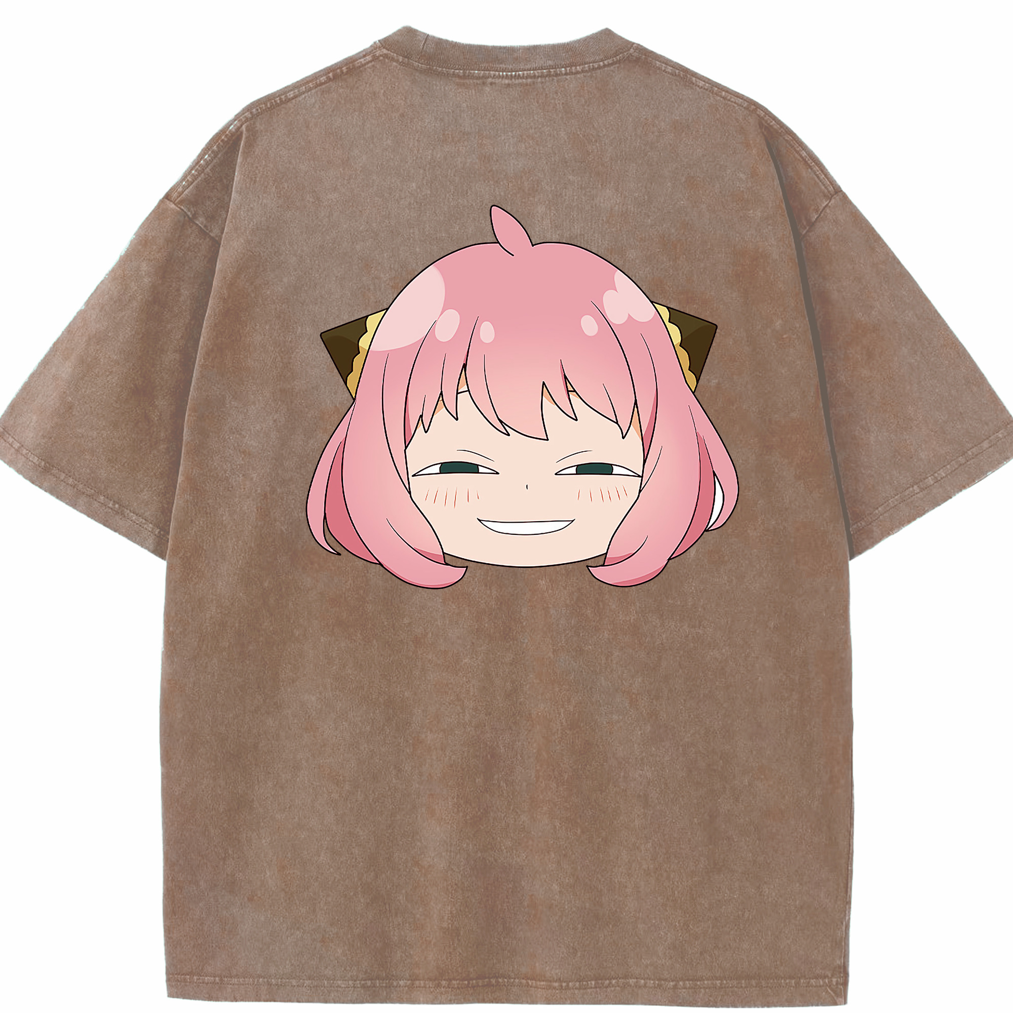 （画像用） SPY×FAMILY间谍家家酒 綿100% ヴィンテージ風 半袖Tシャツ（背面プリント）