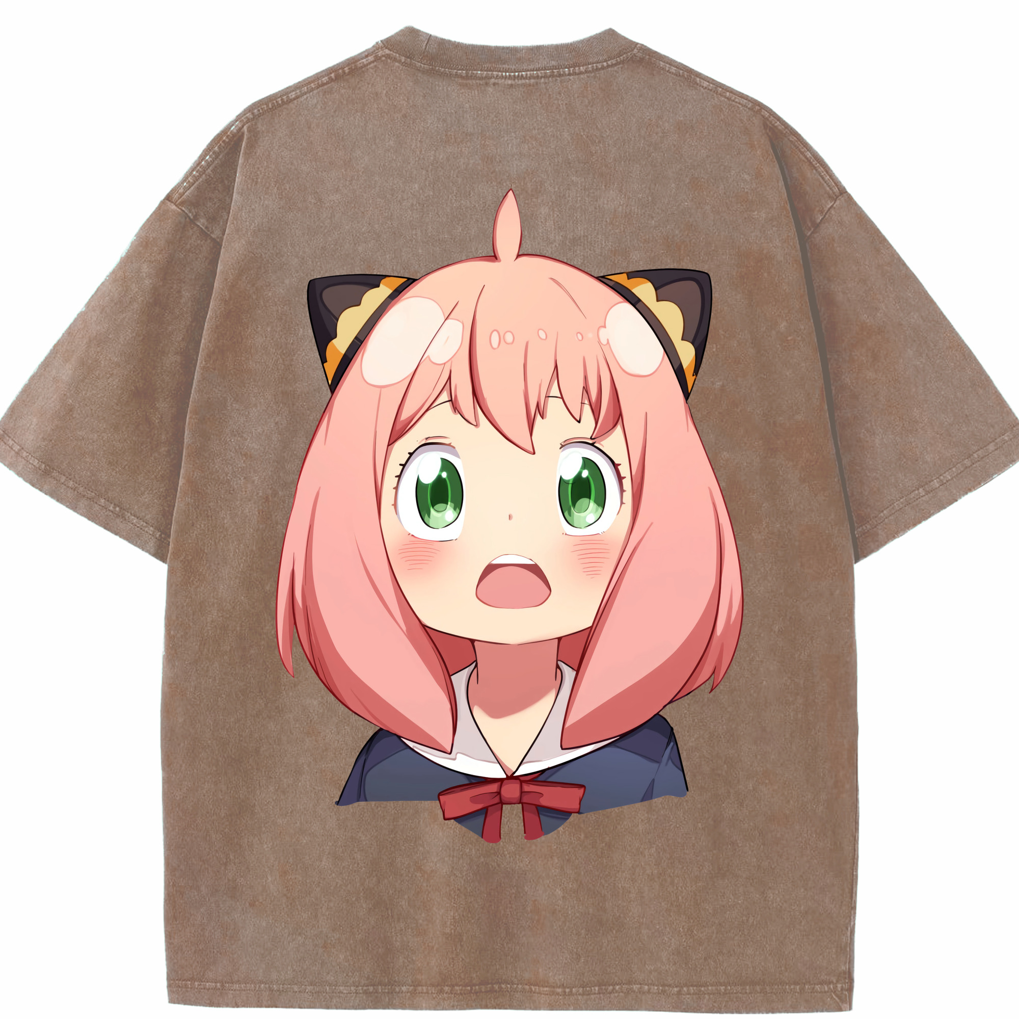 （画像用） SPY×FAMILY间谍家家酒 綿100% ヴィンテージ風 半袖Tシャツ（背面プリント）