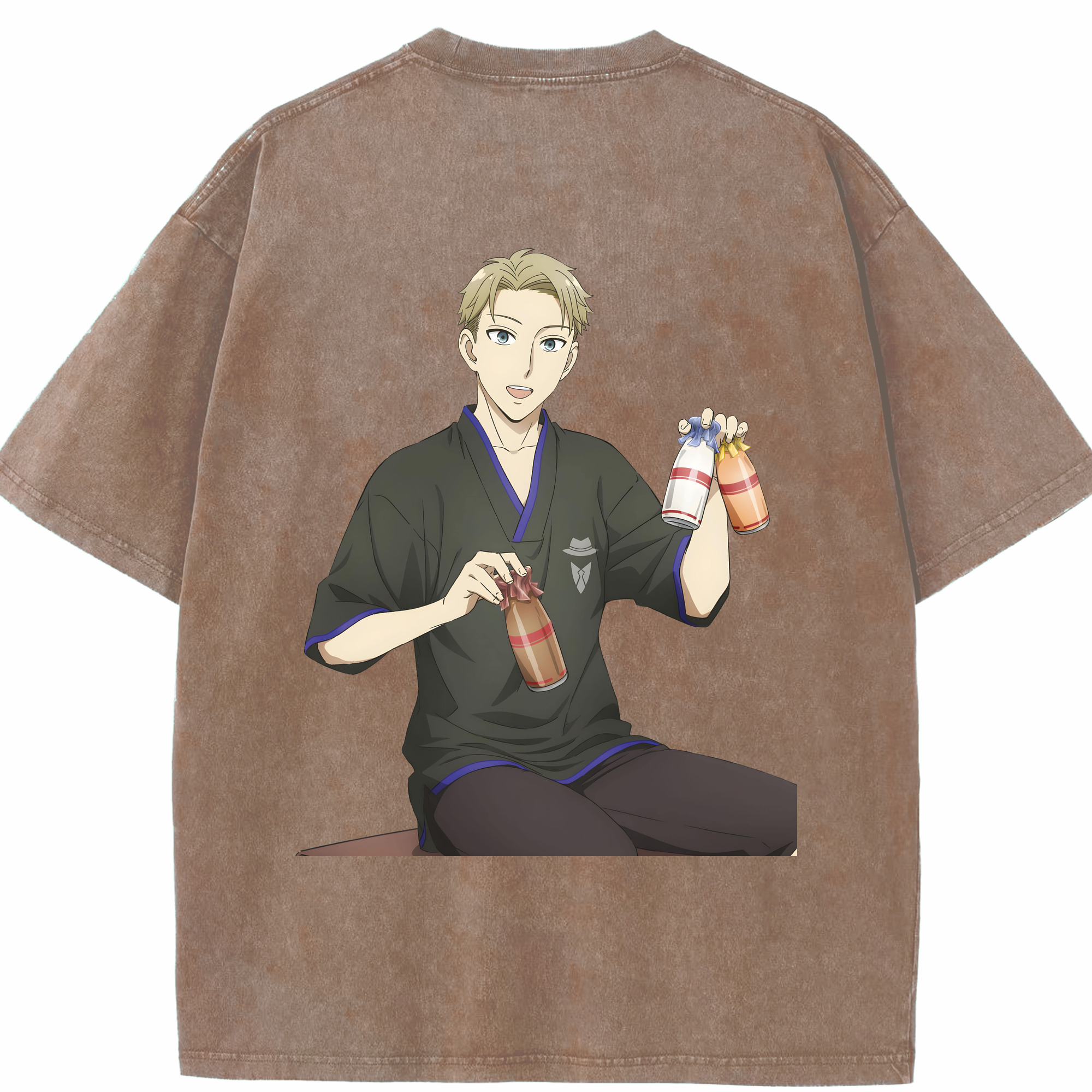 （画像用） SPY×FAMILY间谍家家酒 綿100% ヴィンテージ風 半袖Tシャツ（背面プリント）
