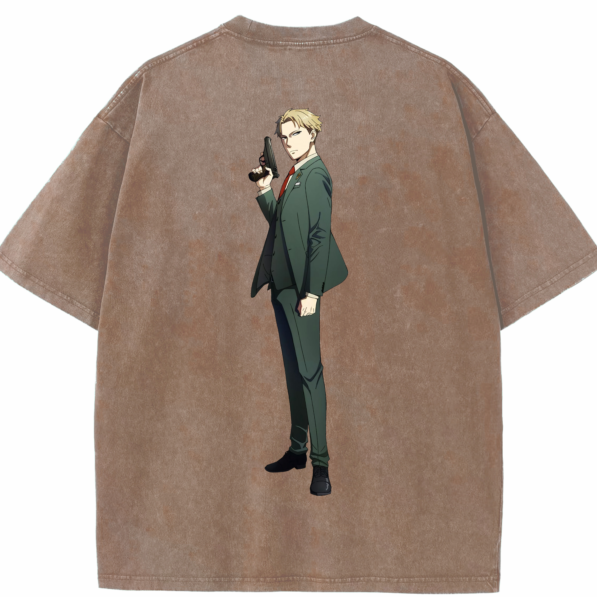 （画像用） SPY×FAMILY间谍家家酒 綿100% ヴィンテージ風 半袖Tシャツ（背面プリント）