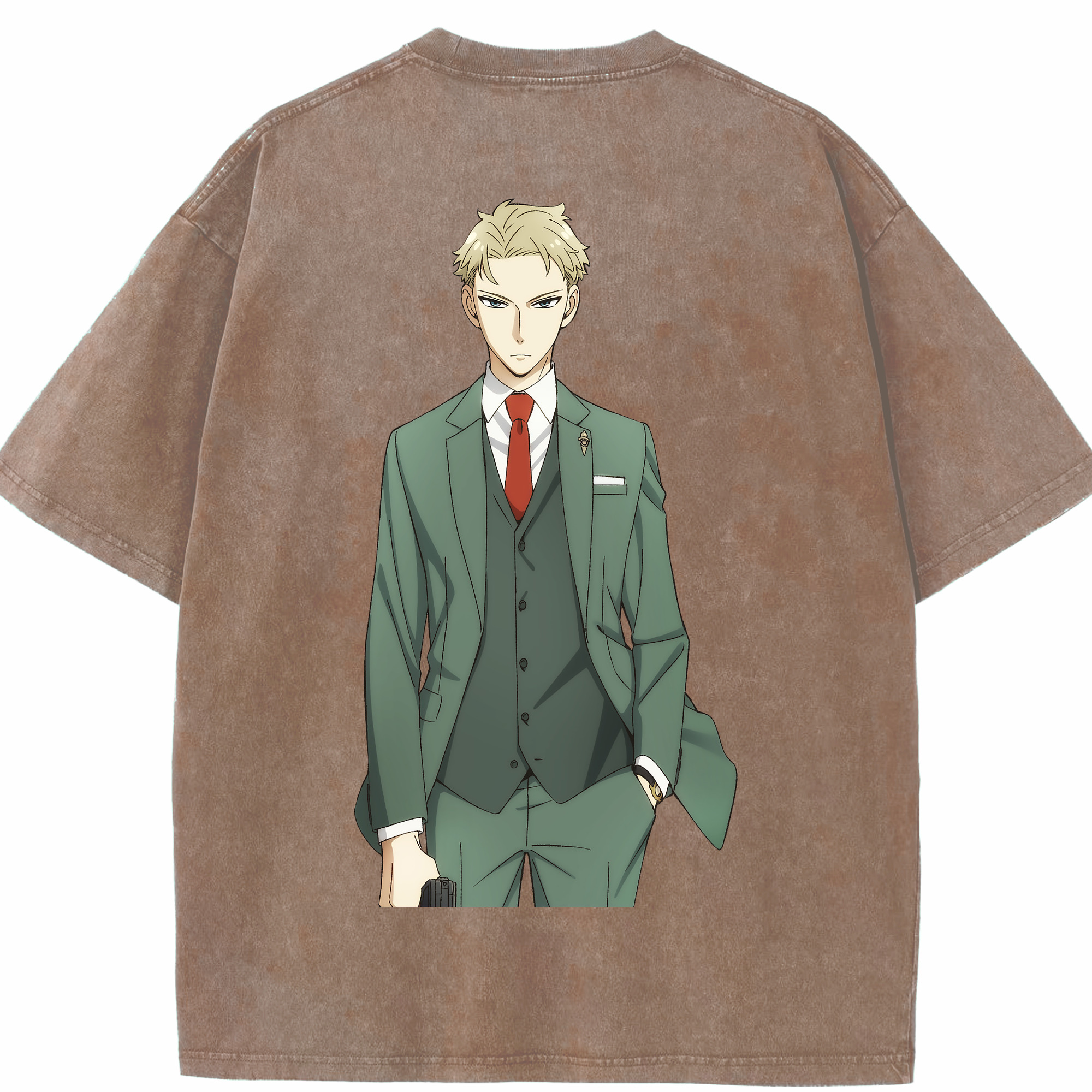 （画像用） SPY×FAMILY间谍家家酒 綿100% ヴィンテージ風 半袖Tシャツ（背面プリント）