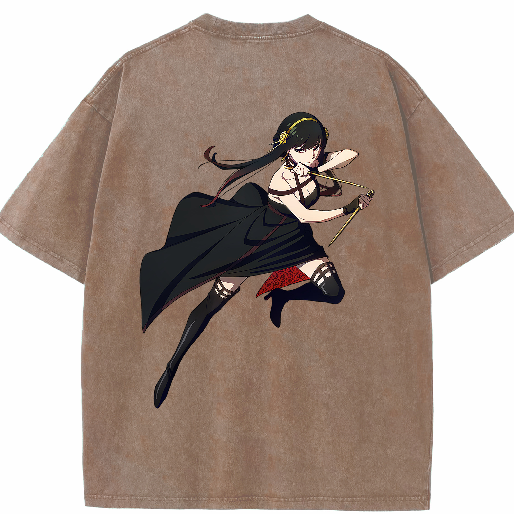 （画像用） SPY×FAMILY间谍家家酒 綿100% ヴィンテージ風 半袖Tシャツ（背面プリント）
