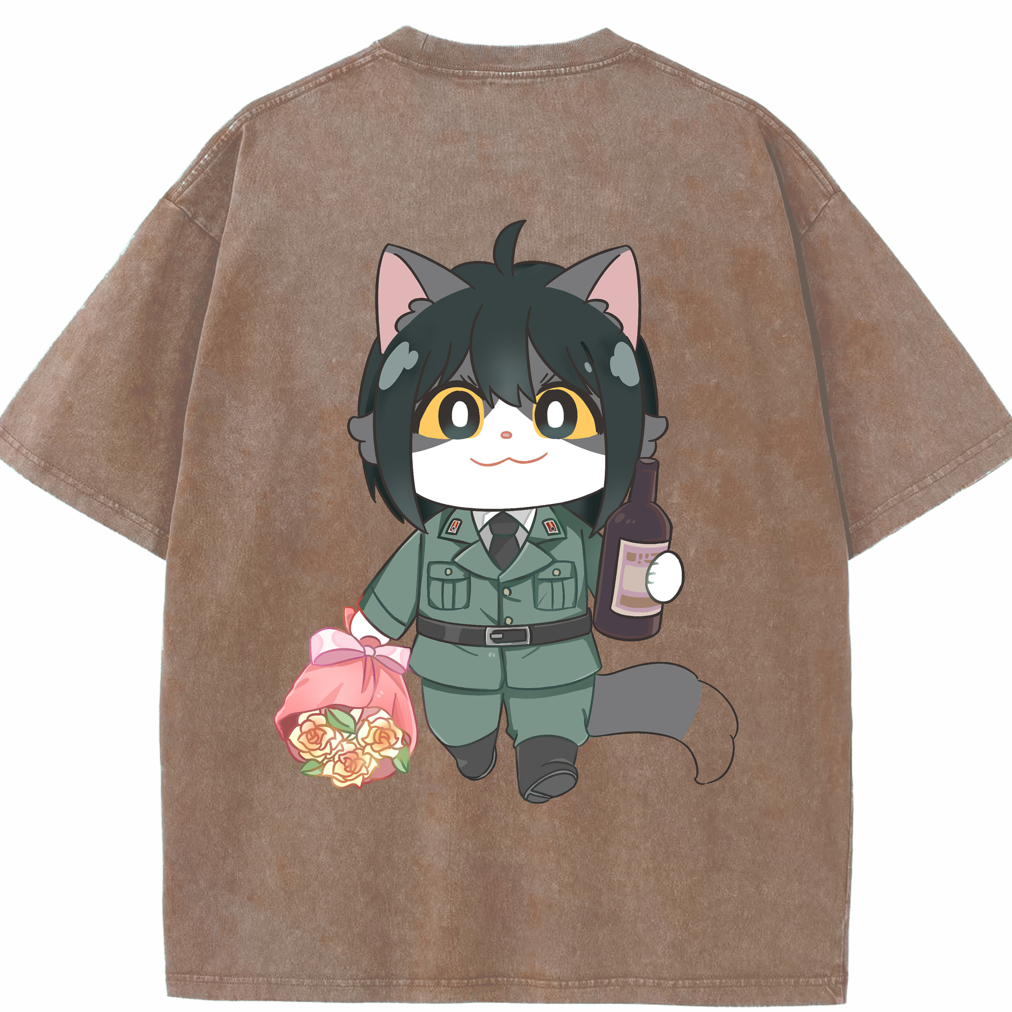 （画像用） SPY×FAMILY间谍家家酒 綿100% ヴィンテージ風 半袖Tシャツ（背面プリント）