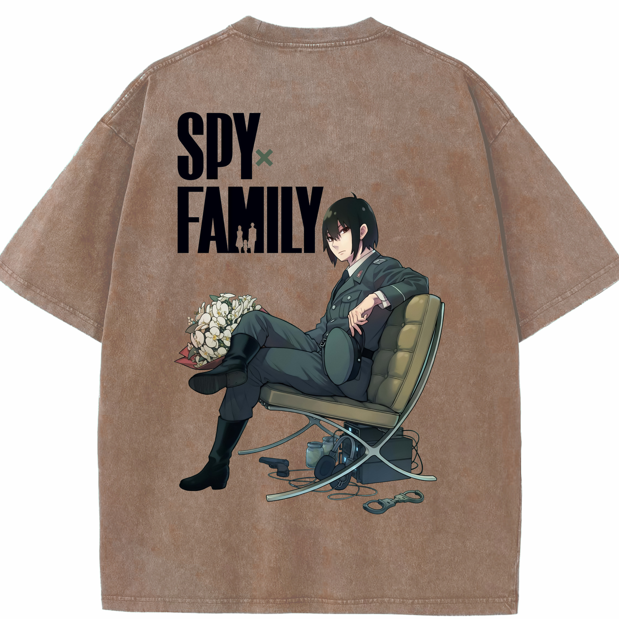 （画像用） SPY×FAMILY间谍家家酒 綿100% ヴィンテージ風 半袖Tシャツ（背面プリント）