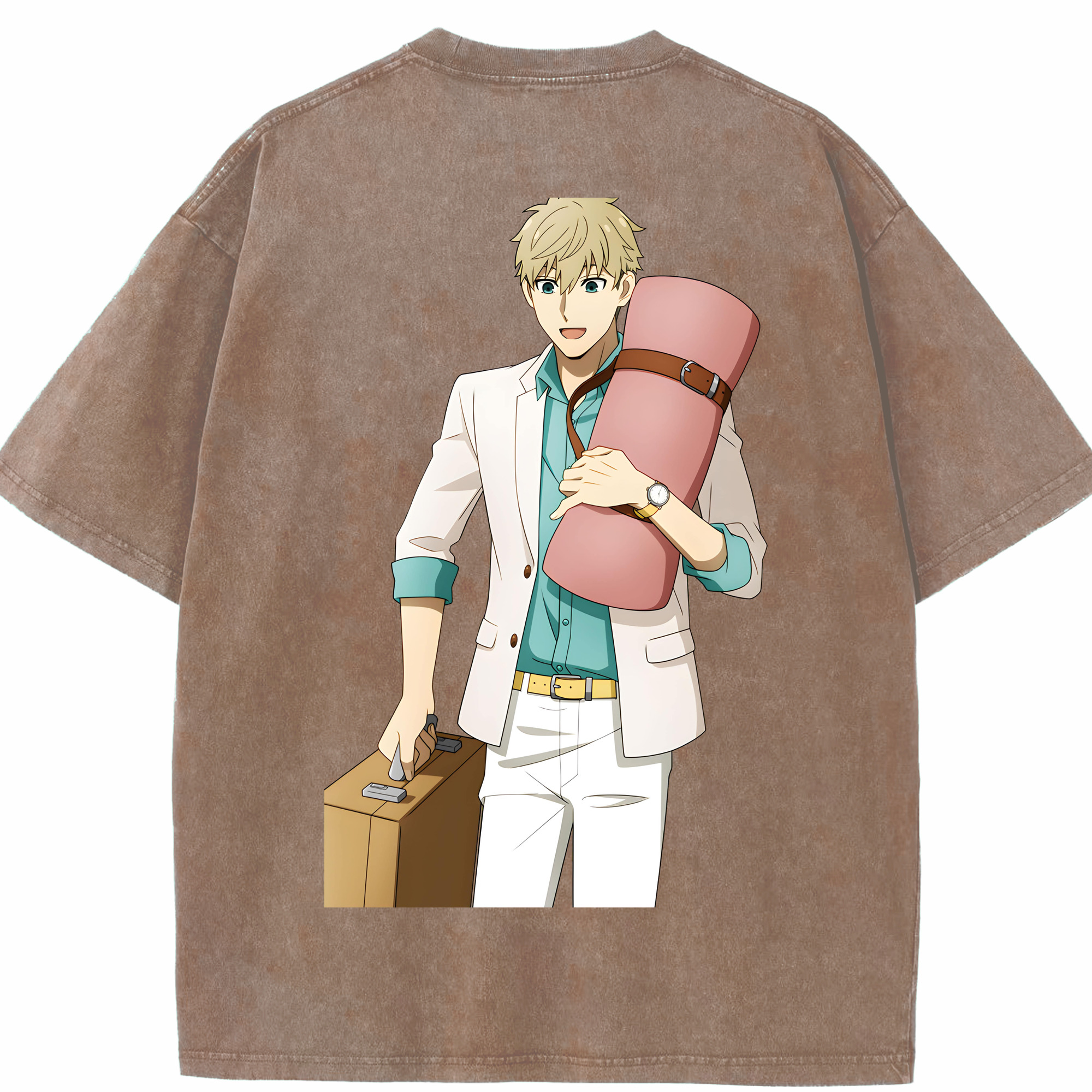 （画像用） SPY×FAMILY间谍家家酒 綿100% ヴィンテージ風 半袖Tシャツ（背面プリント）