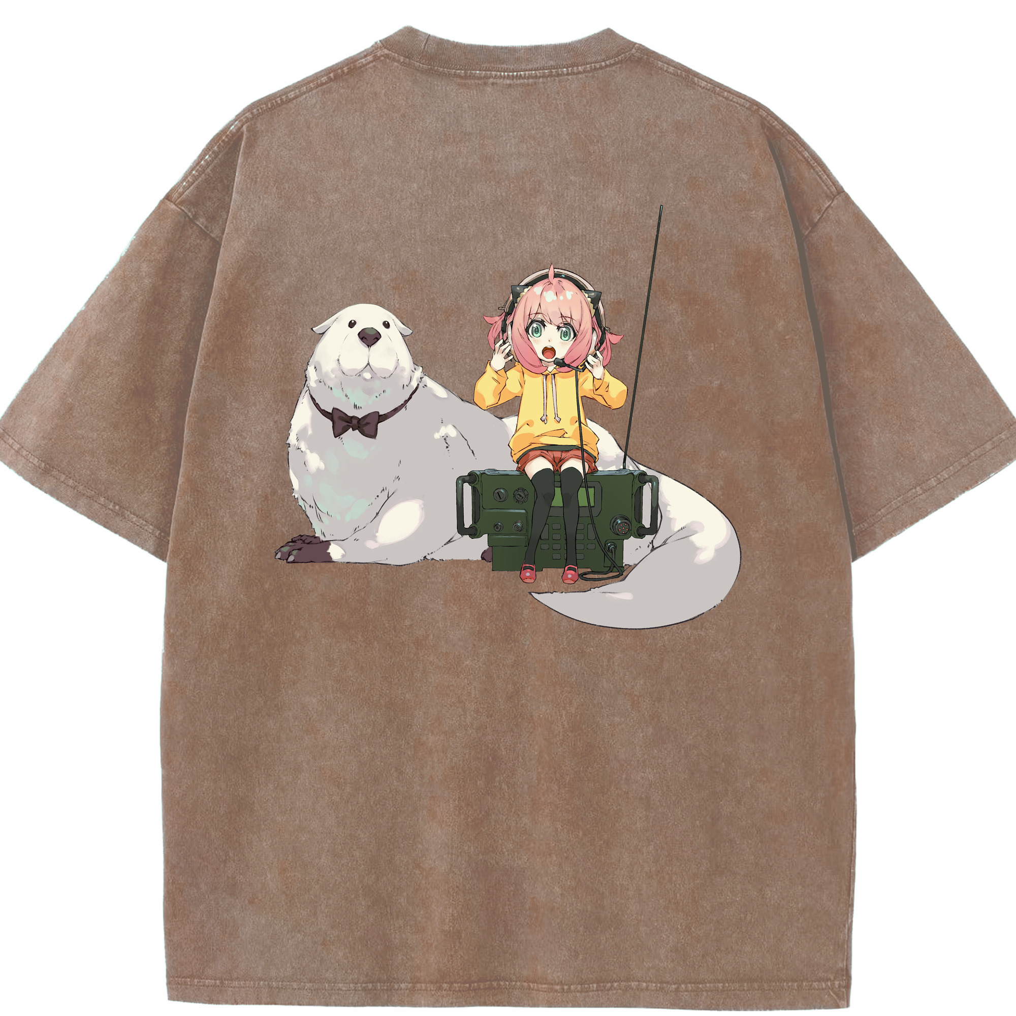 （画像用） SPY×FAMILY间谍家家酒 綿100% ヴィンテージ風 半袖Tシャツ（背面プリント）