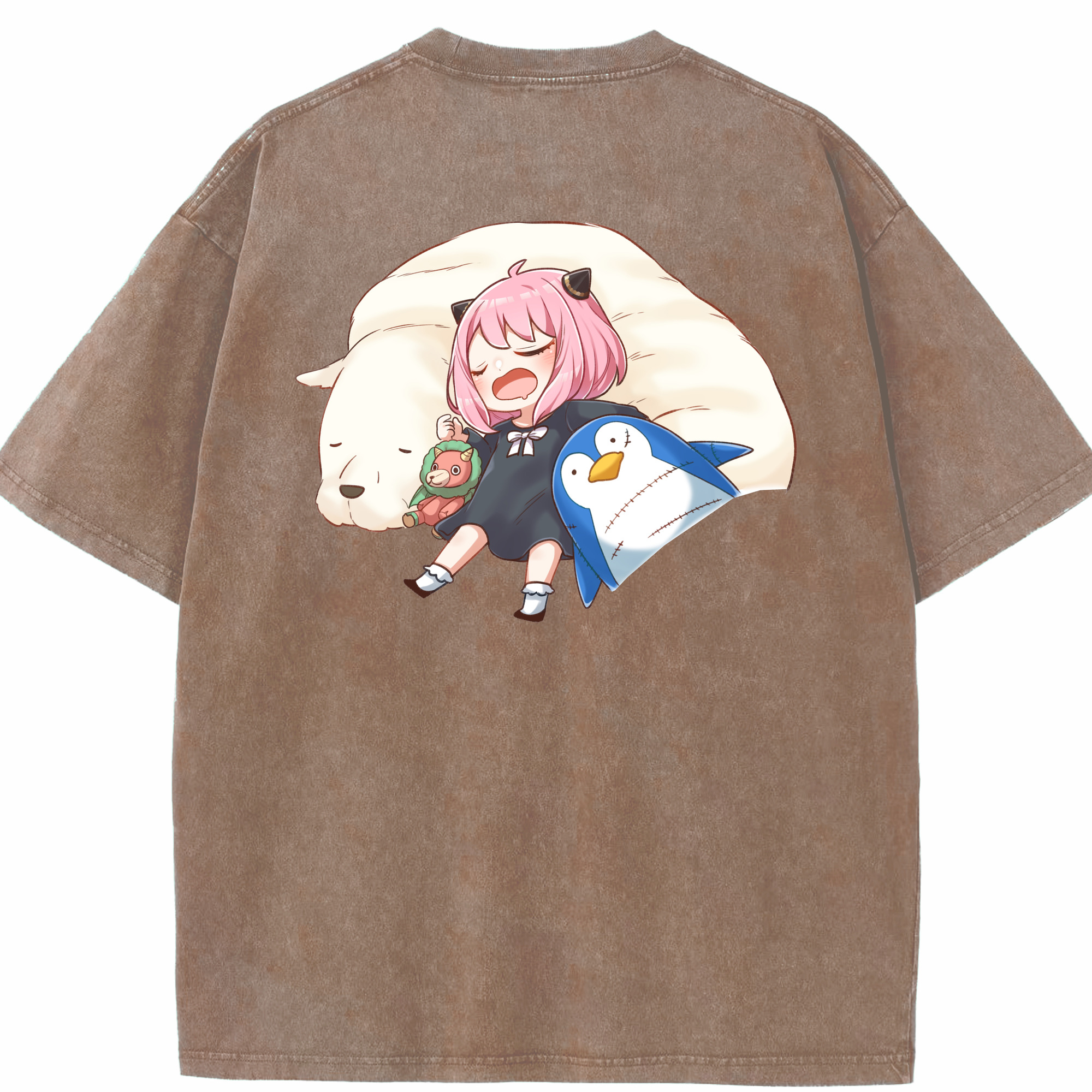 （画像用） SPY×FAMILY间谍家家酒 綿100% ヴィンテージ風 半袖Tシャツ（背面プリント）