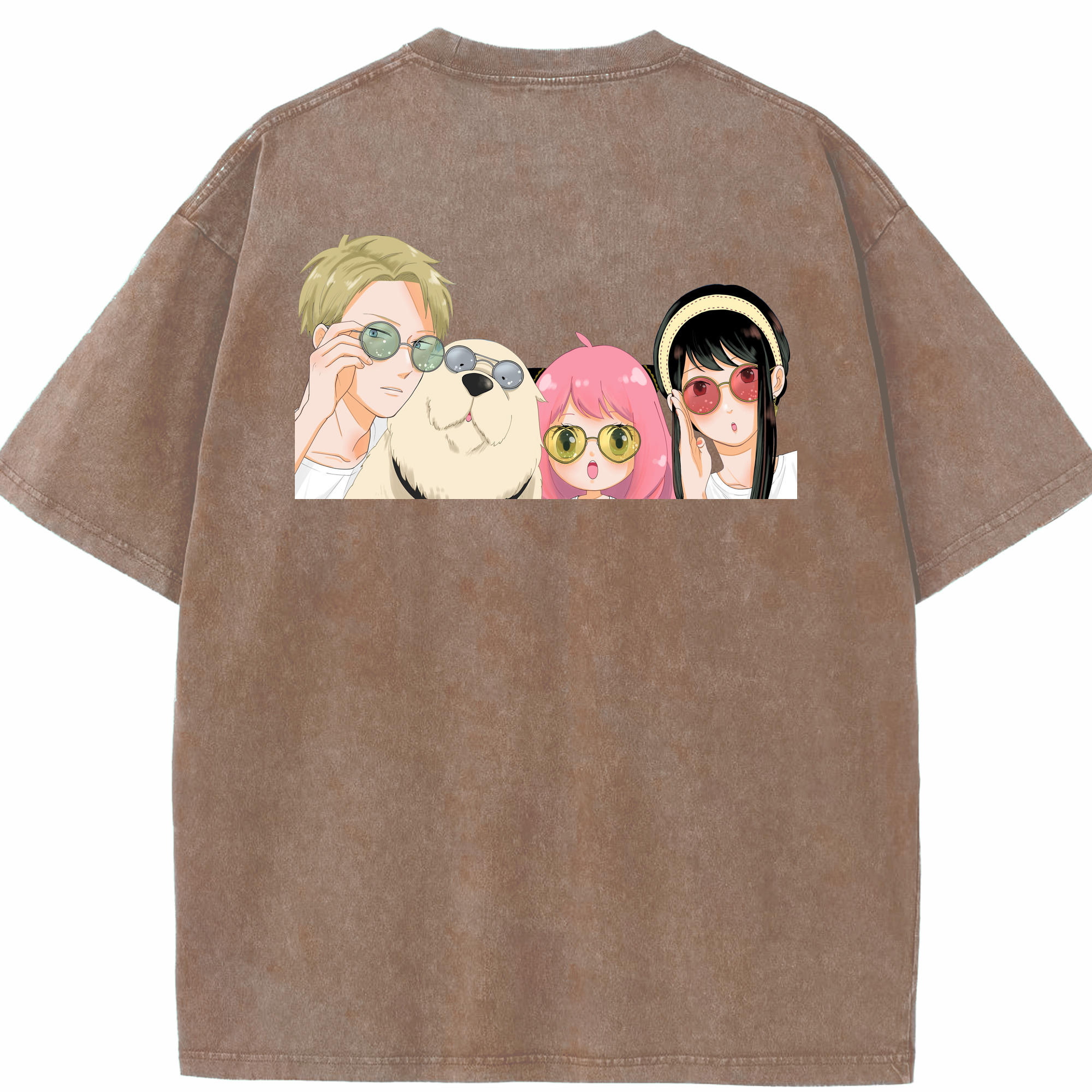 （画像用） SPY×FAMILY间谍家家酒 綿100% ヴィンテージ風 半袖Tシャツ（背面プリント）