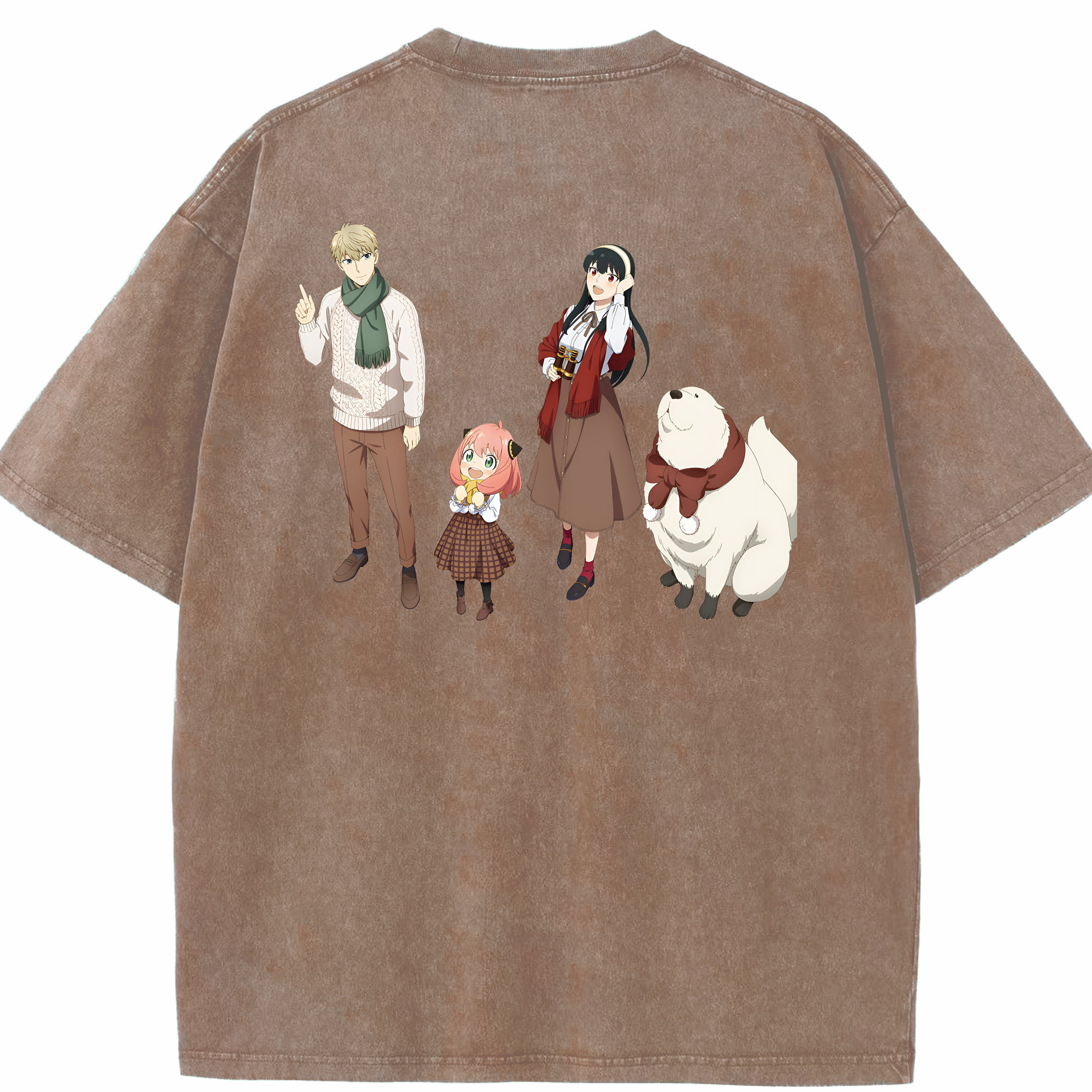 （画像用） SPY×FAMILY间谍家家酒 綿100% ヴィンテージ風 半袖Tシャツ（背面プリント）