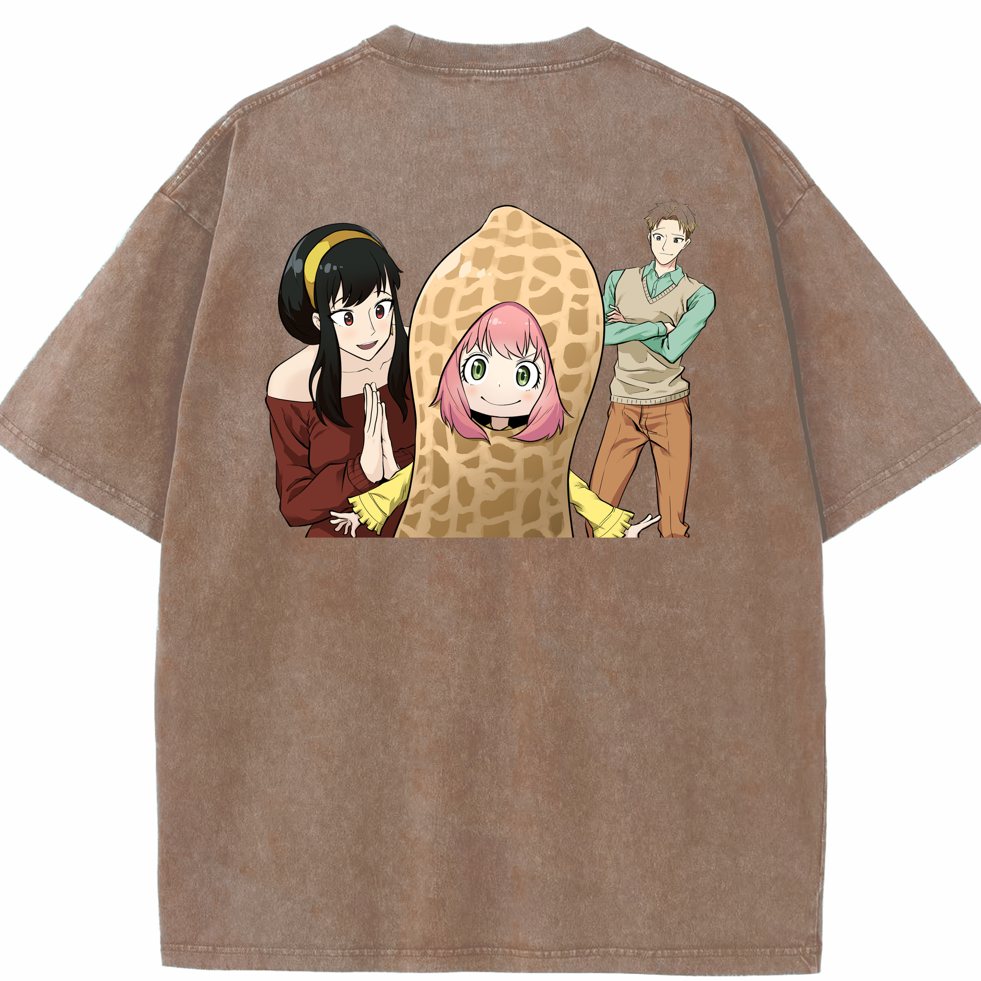 （画像用） SPY×FAMILY间谍家家酒 綿100% ヴィンテージ風 半袖Tシャツ（背面プリント）