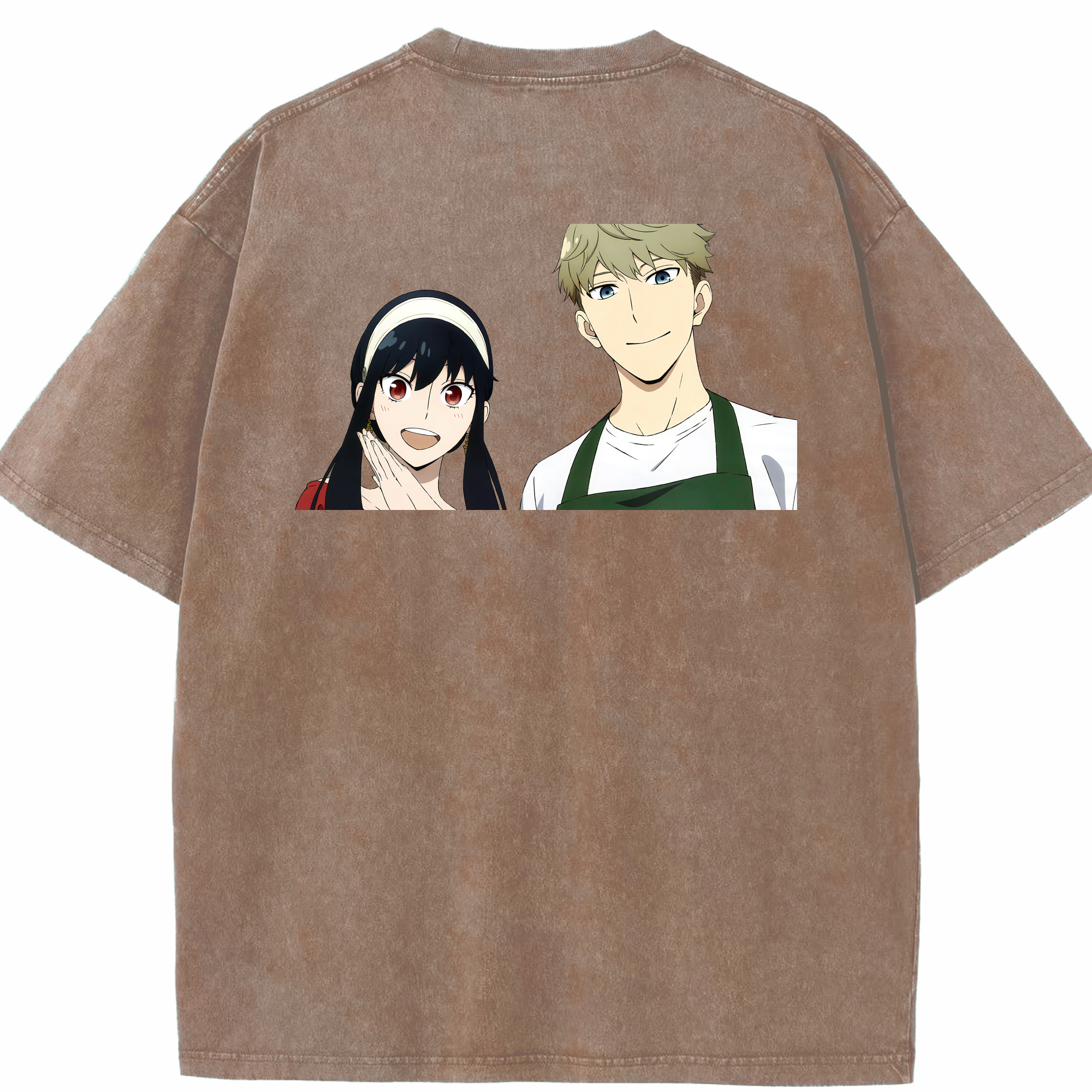 （画像用） SPY×FAMILY间谍家家酒 綿100% ヴィンテージ風 半袖Tシャツ（背面プリント）