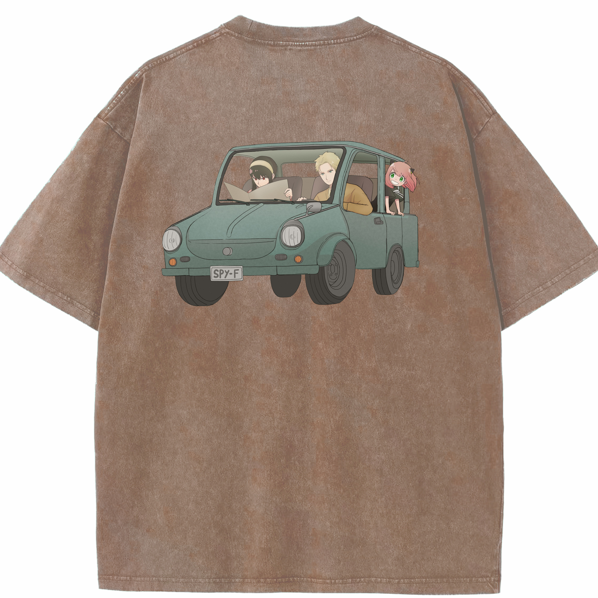 （画像用） SPY×FAMILY间谍家家酒 綿100% ヴィンテージ風 半袖Tシャツ（背面プリント）