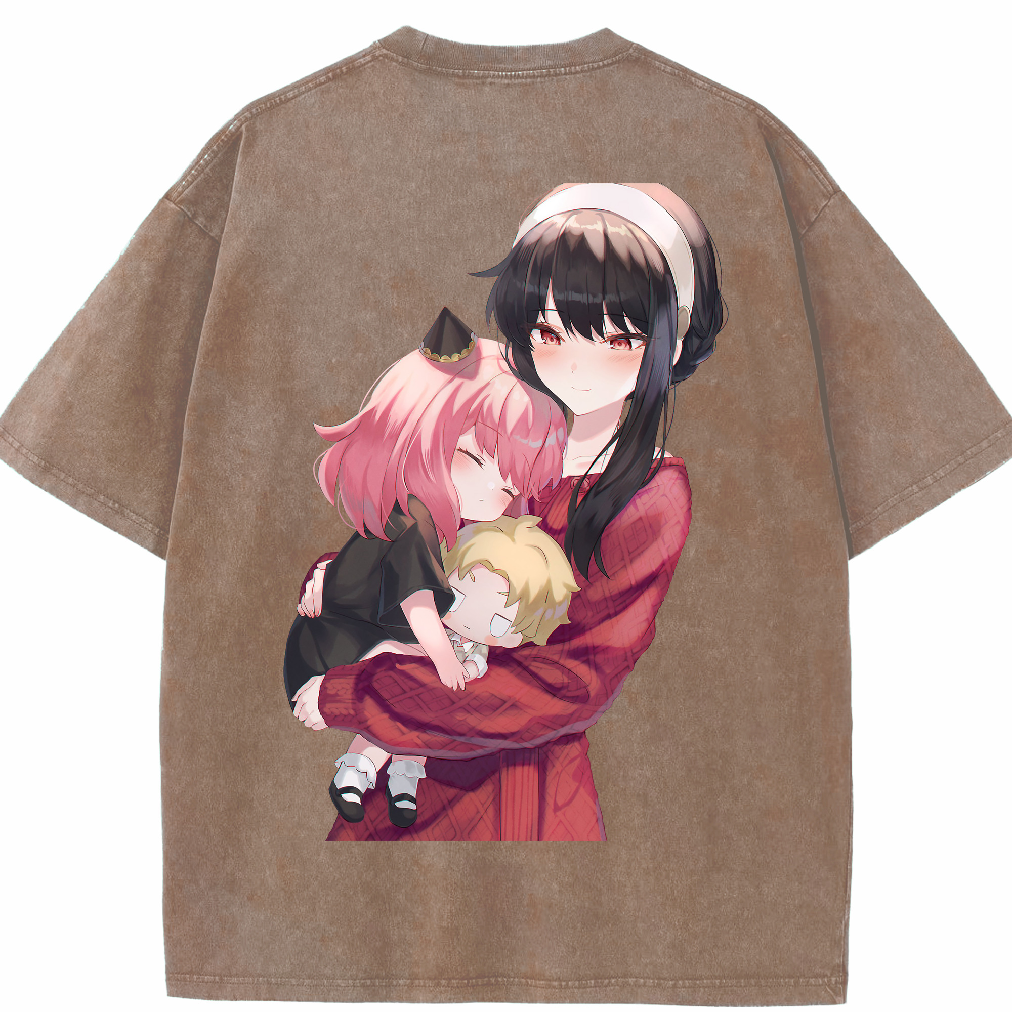 （画像用） SPY×FAMILY间谍家家酒 綿100% ヴィンテージ風 半袖Tシャツ（背面プリント）