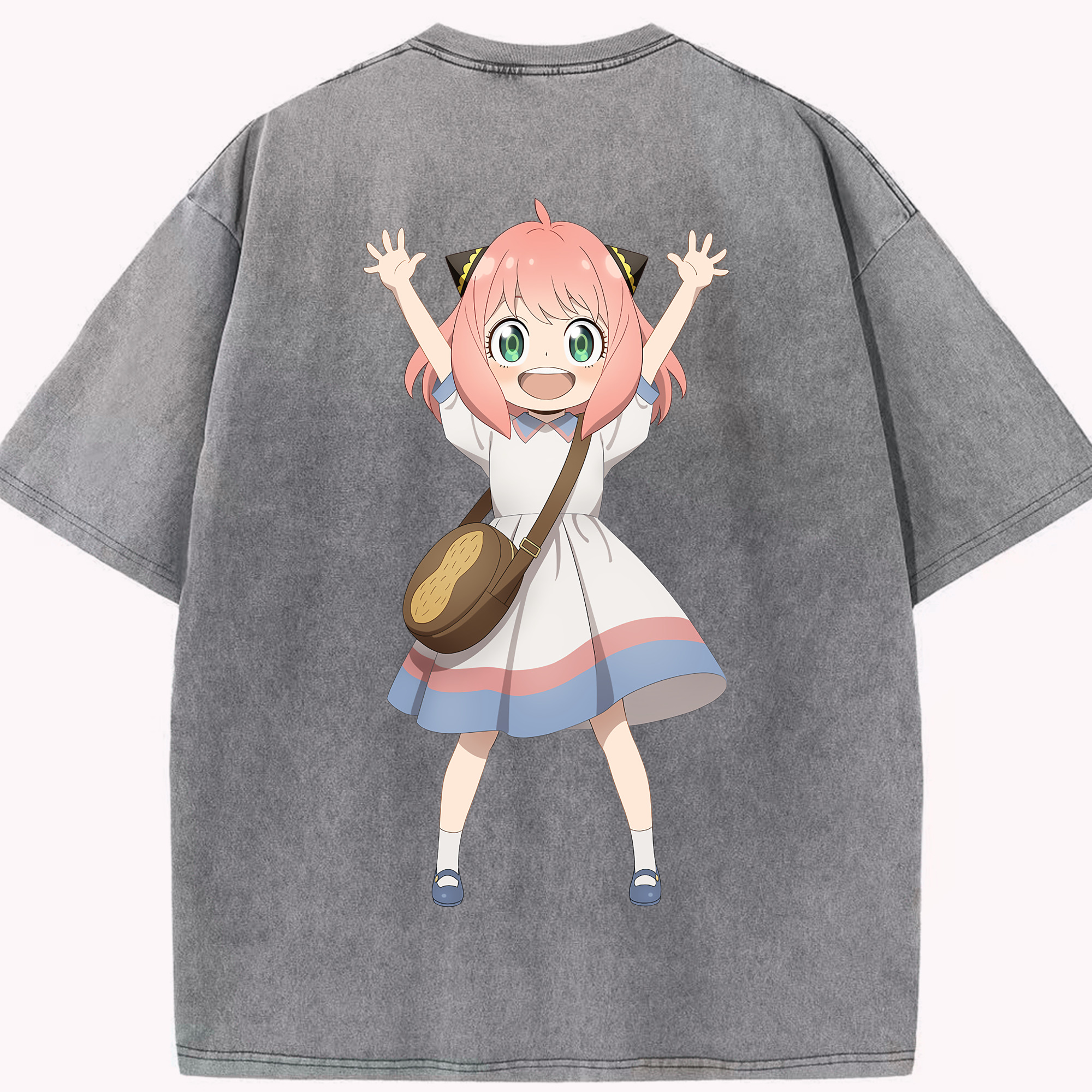 （画像用） SPY×FAMILY间谍家家酒 綿100% ヴィンテージ風 半袖Tシャツ（背面プリント）