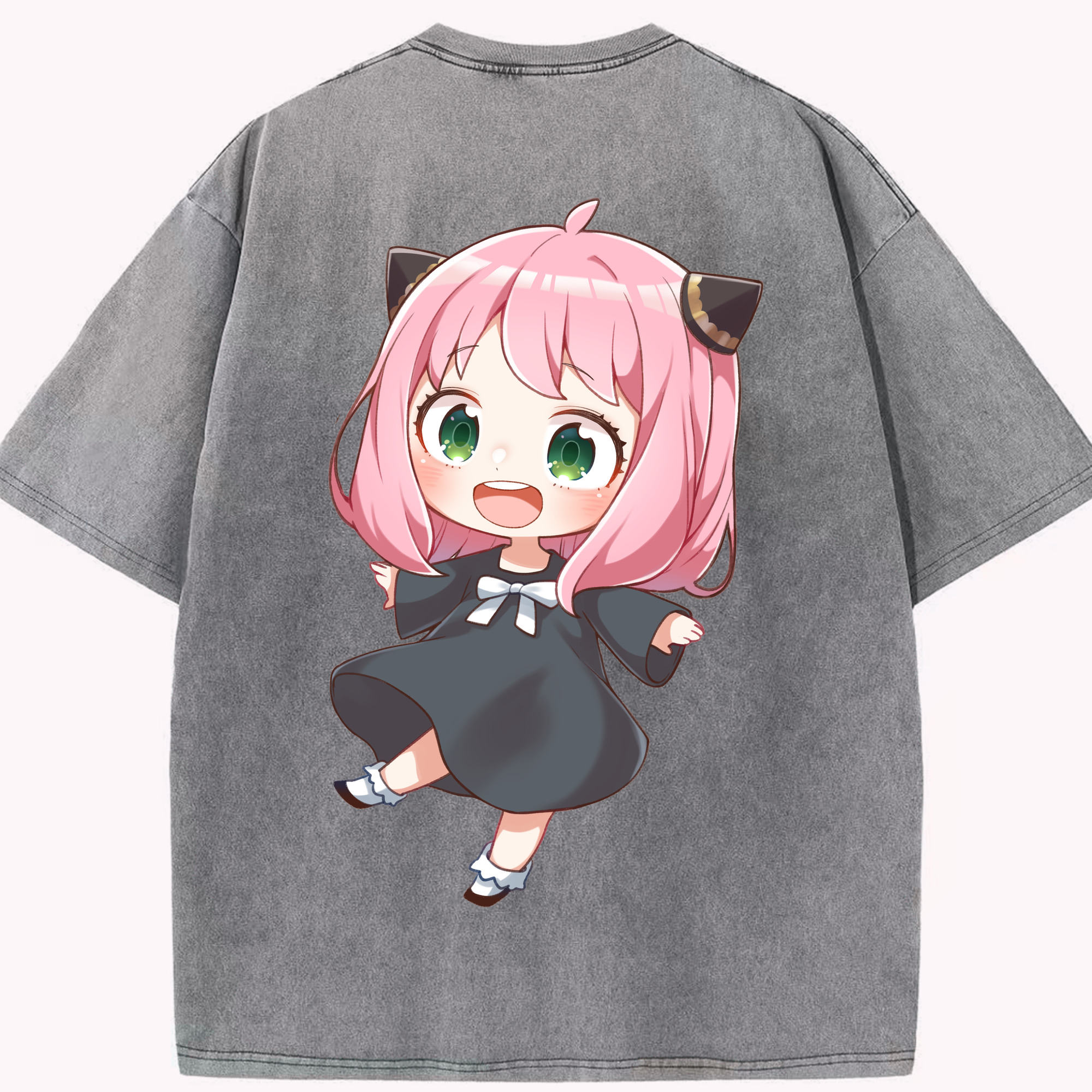 （画像用） SPY×FAMILY间谍家家酒 綿100% ヴィンテージ風 半袖Tシャツ（背面プリント）