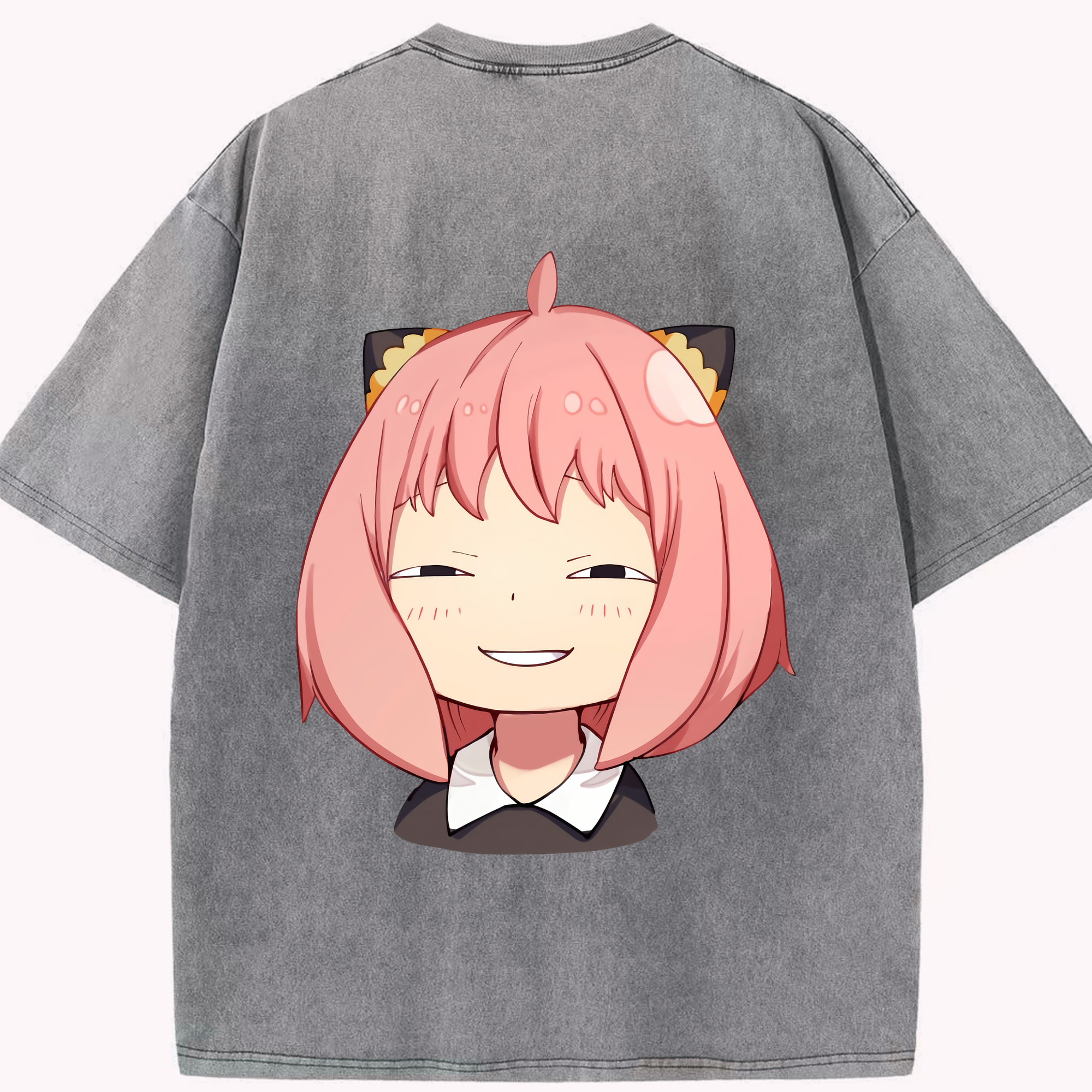 （画像用） SPY×FAMILY间谍家家酒 綿100% ヴィンテージ風 半袖Tシャツ（背面プリント）