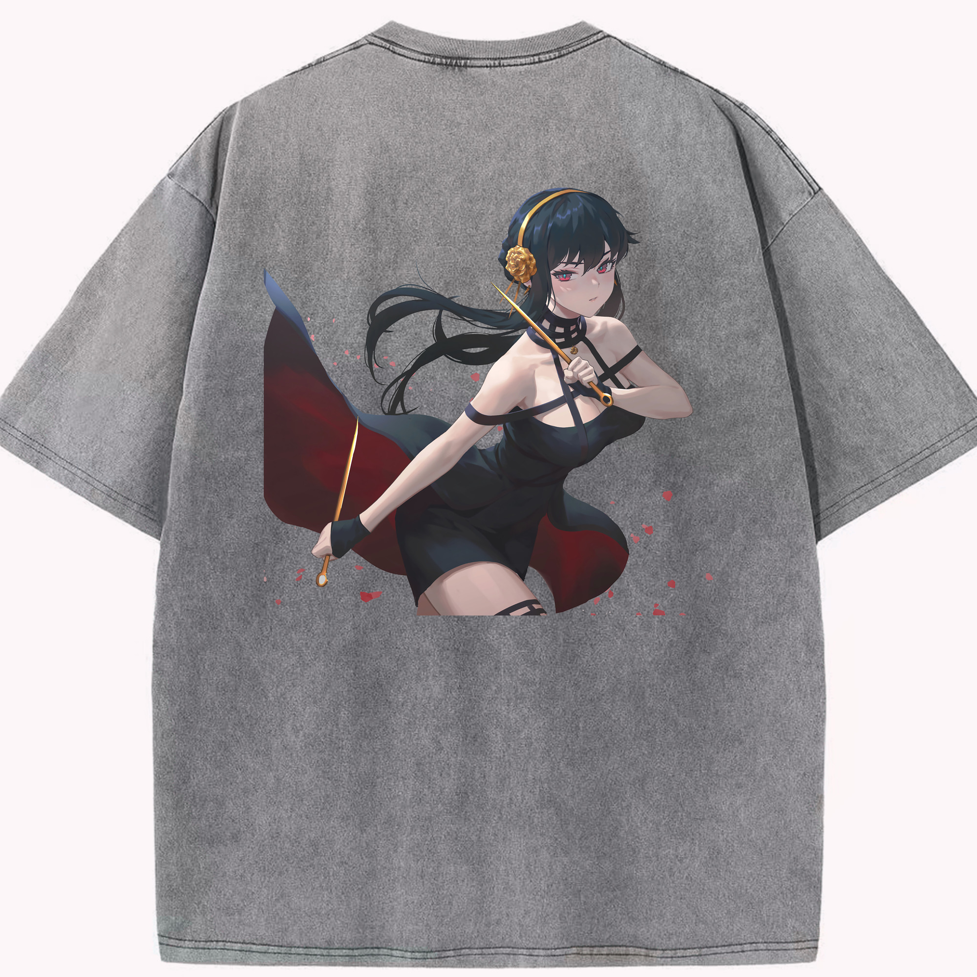 （画像用） SPY×FAMILY间谍家家酒 綿100% ヴィンテージ風 半袖Tシャツ（背面プリント）