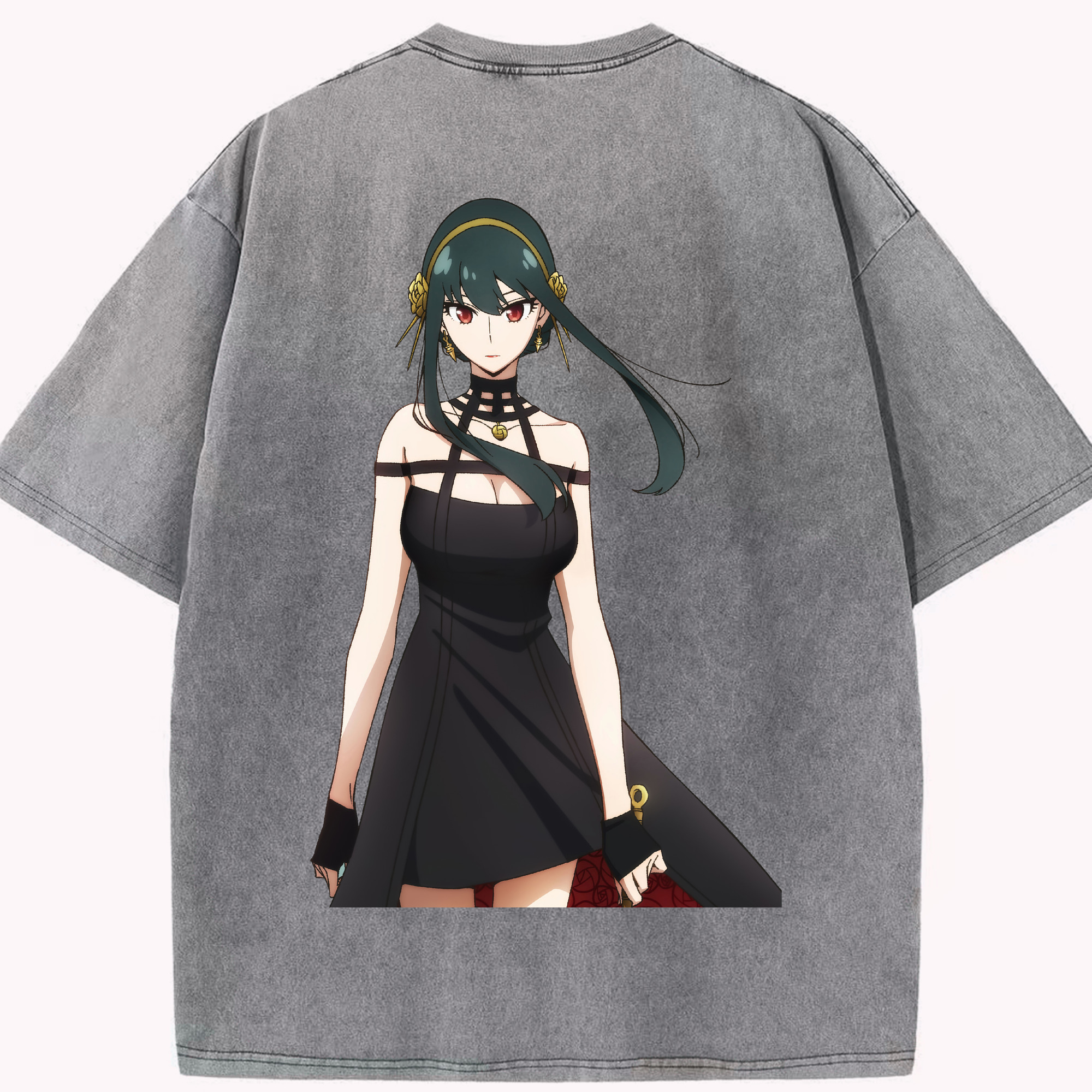 （画像用） SPY×FAMILY间谍家家酒 綿100% ヴィンテージ風 半袖Tシャツ（背面プリント）