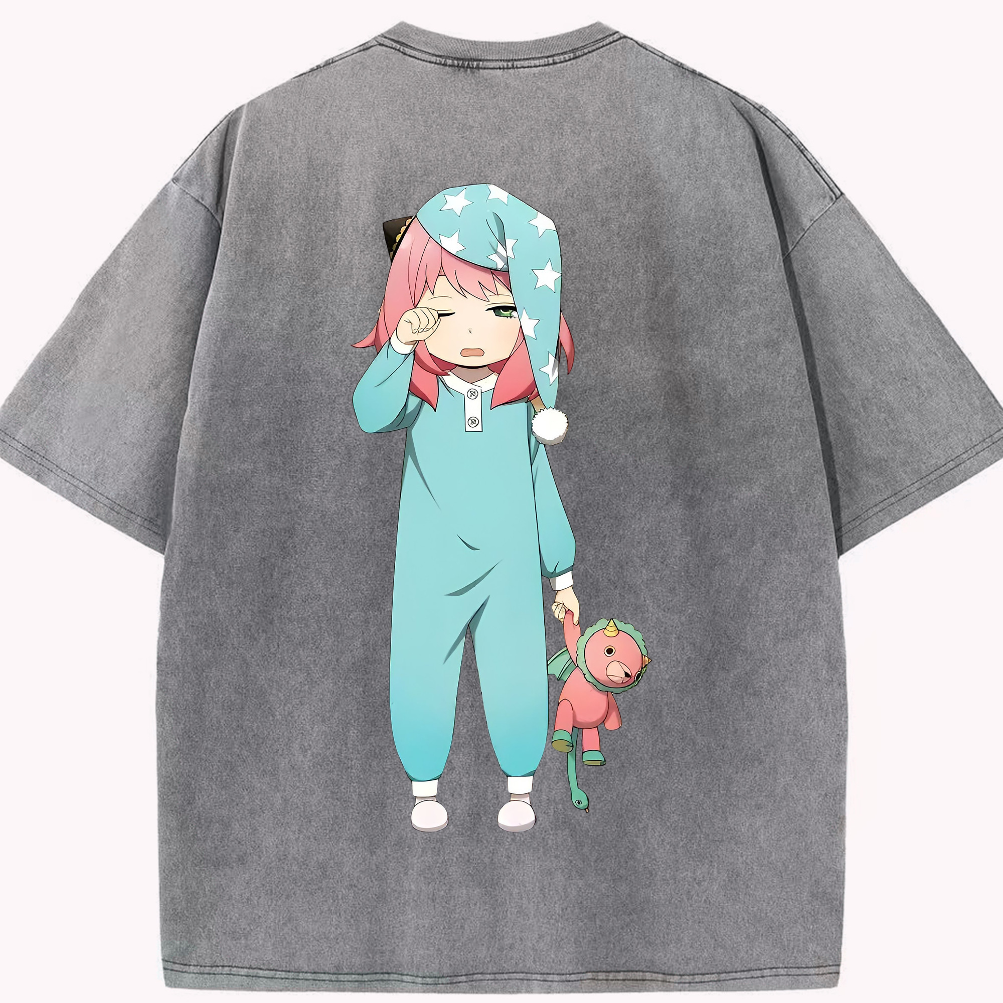 （画像用） SPY×FAMILY间谍家家酒 綿100% ヴィンテージ風 半袖Tシャツ（背面プリント）