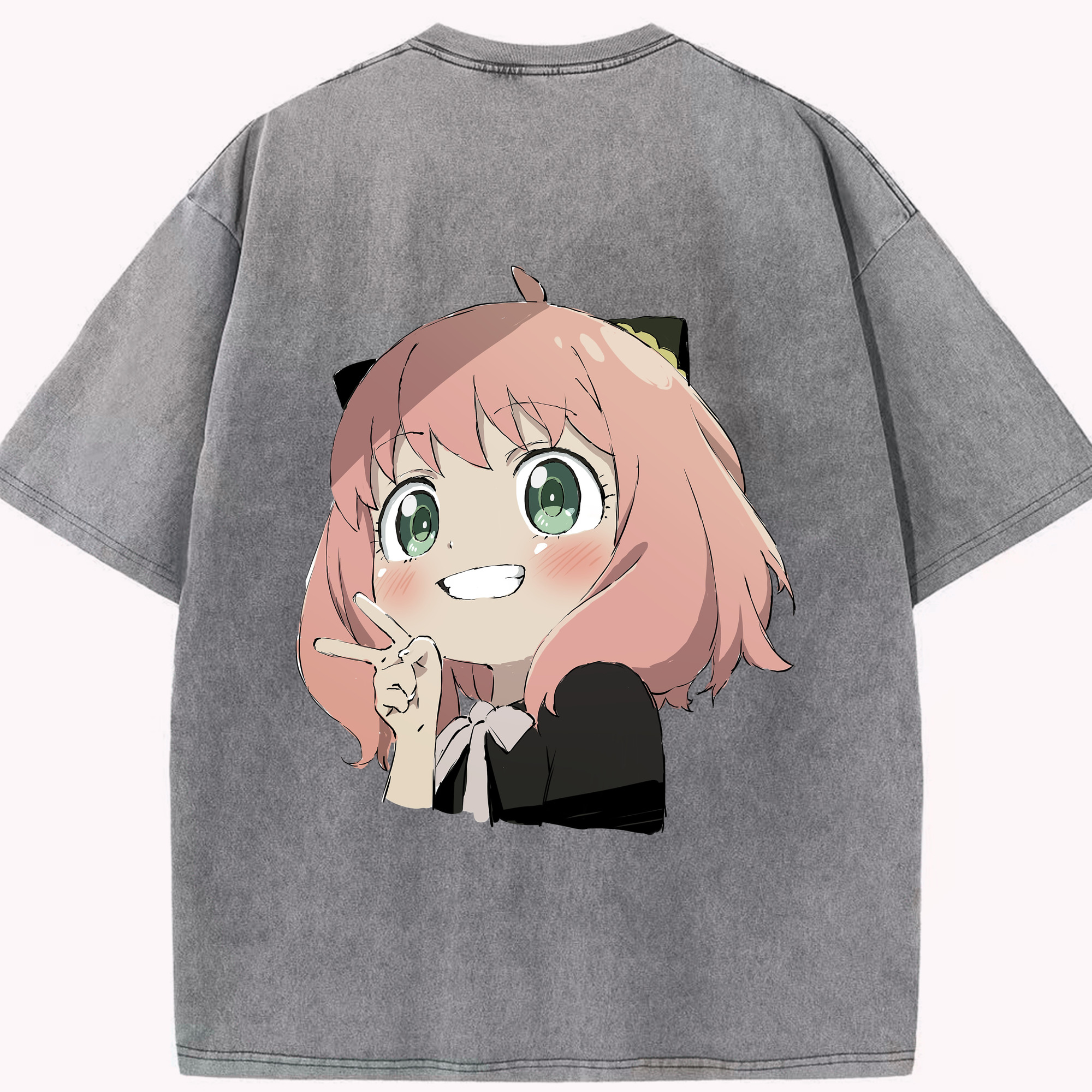 （画像用） SPY×FAMILY间谍家家酒 綿100% ヴィンテージ風 半袖Tシャツ（背面プリント）