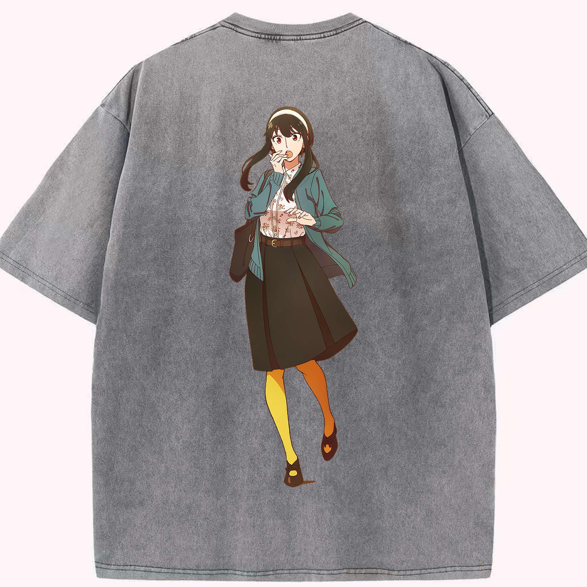 （画像用） SPY×FAMILY间谍家家酒 綿100% ヴィンテージ風 半袖Tシャツ（背面プリント）