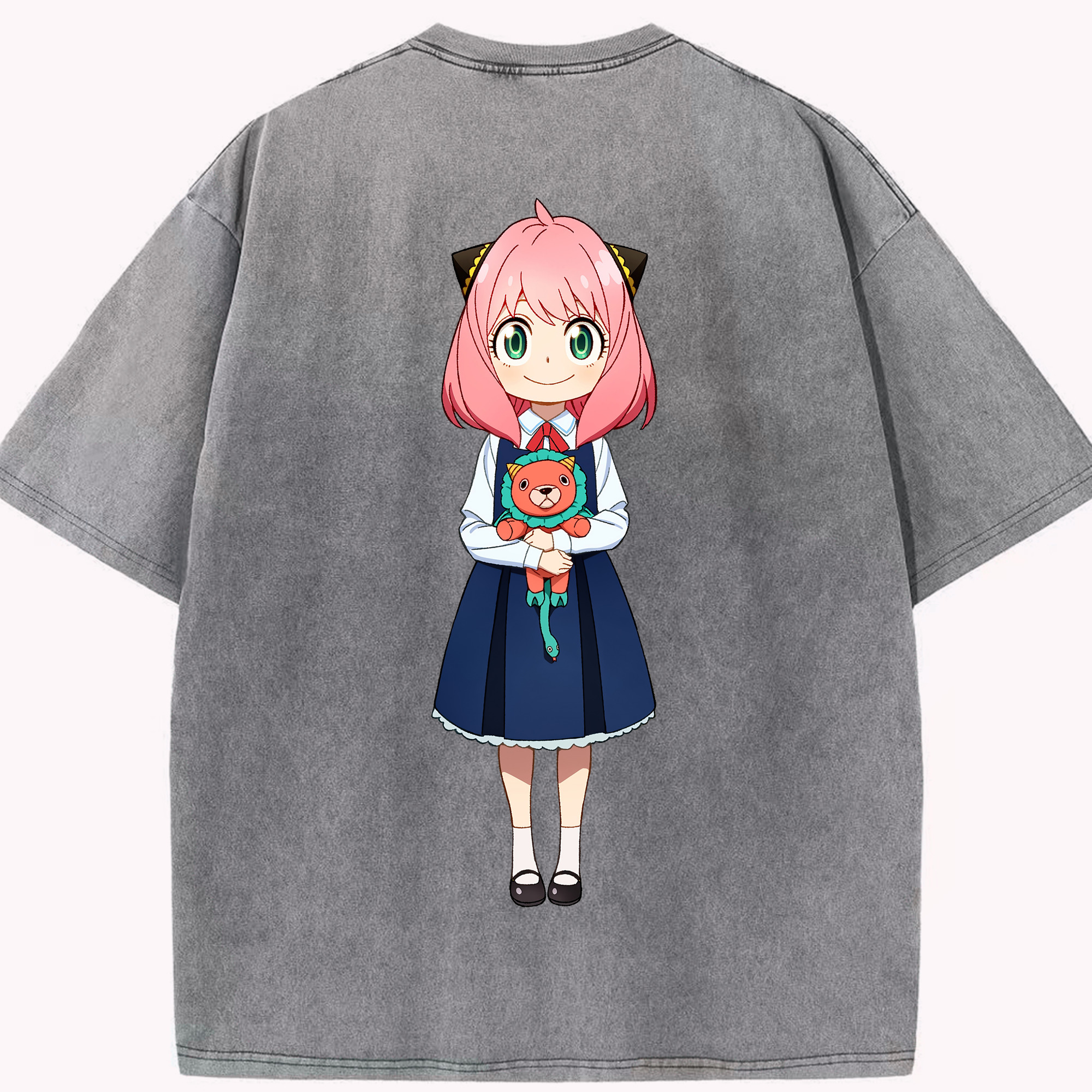 （画像用） SPY×FAMILY间谍家家酒 綿100% ヴィンテージ風 半袖Tシャツ（背面プリント）