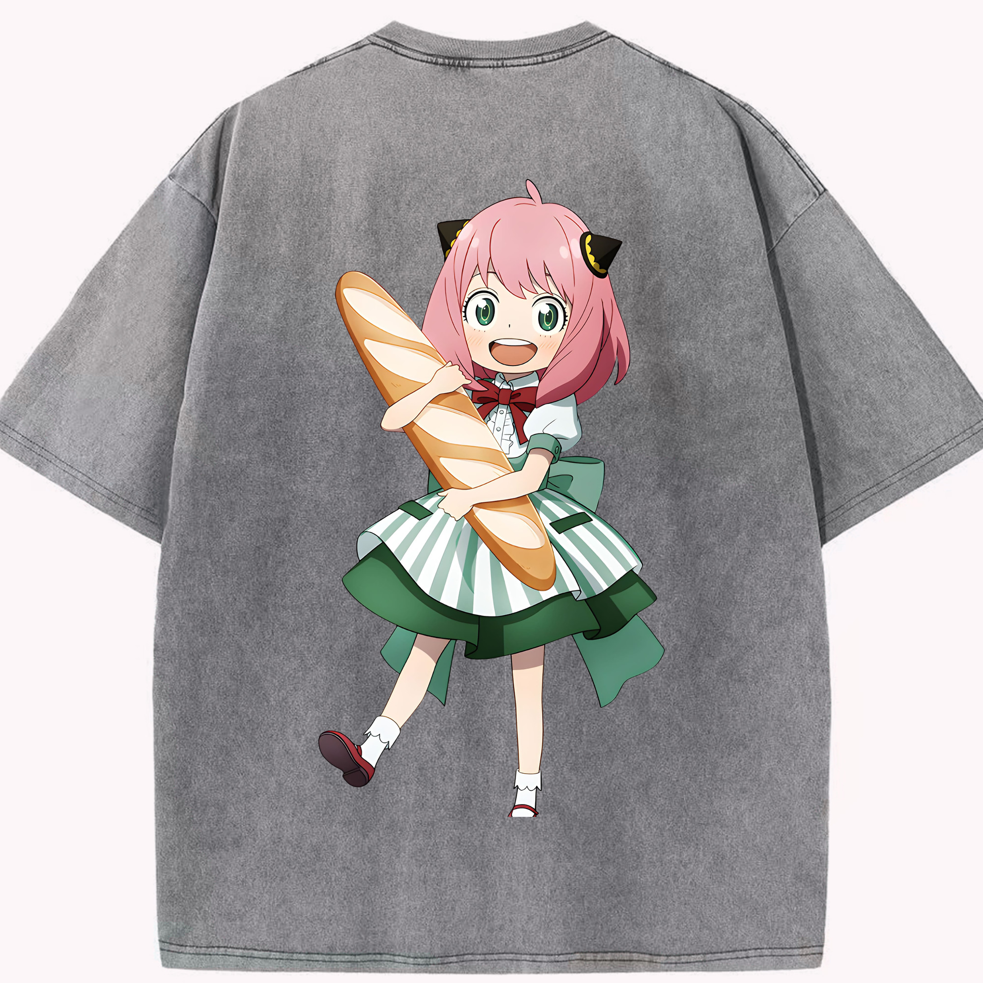 （画像用） SPY×FAMILY间谍家家酒 綿100% ヴィンテージ風 半袖Tシャツ（背面プリント）