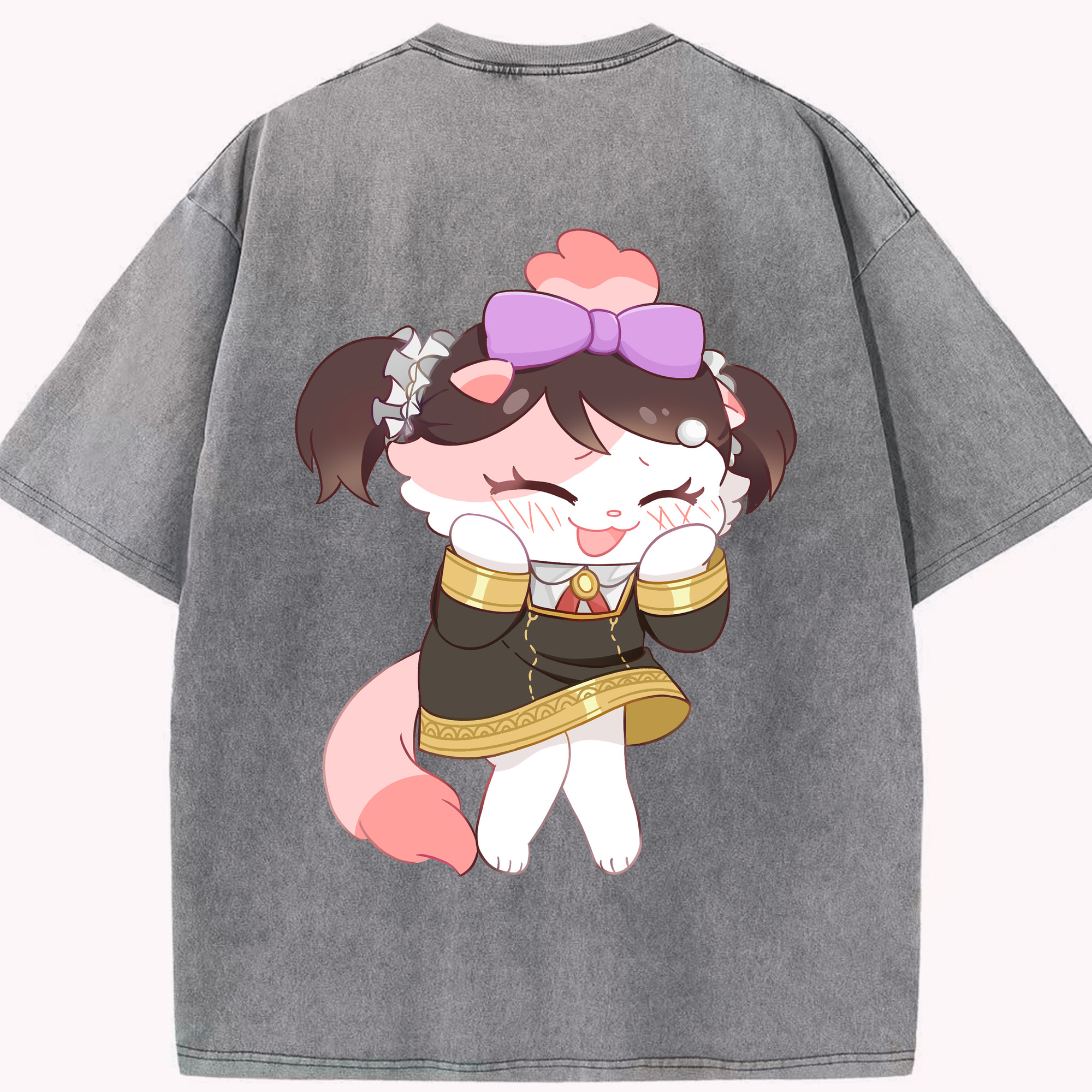 （画像用） SPY×FAMILY间谍家家酒 綿100% ヴィンテージ風 半袖Tシャツ（背面プリント）