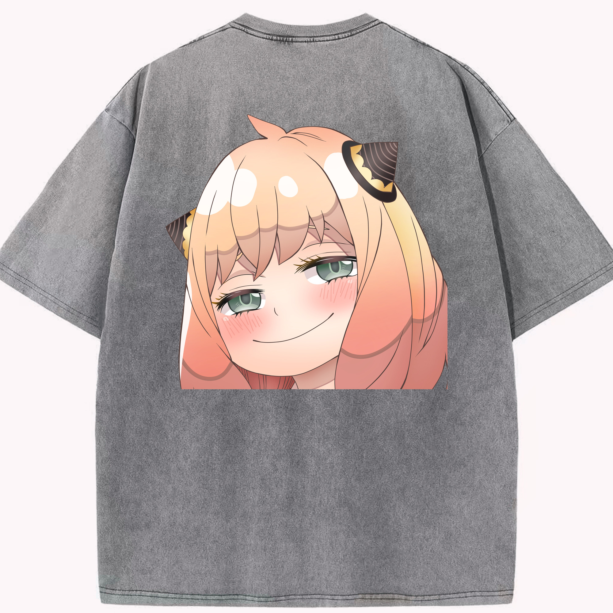 （画像用） SPY×FAMILY间谍家家酒 綿100% ヴィンテージ風 半袖Tシャツ（背面プリント）