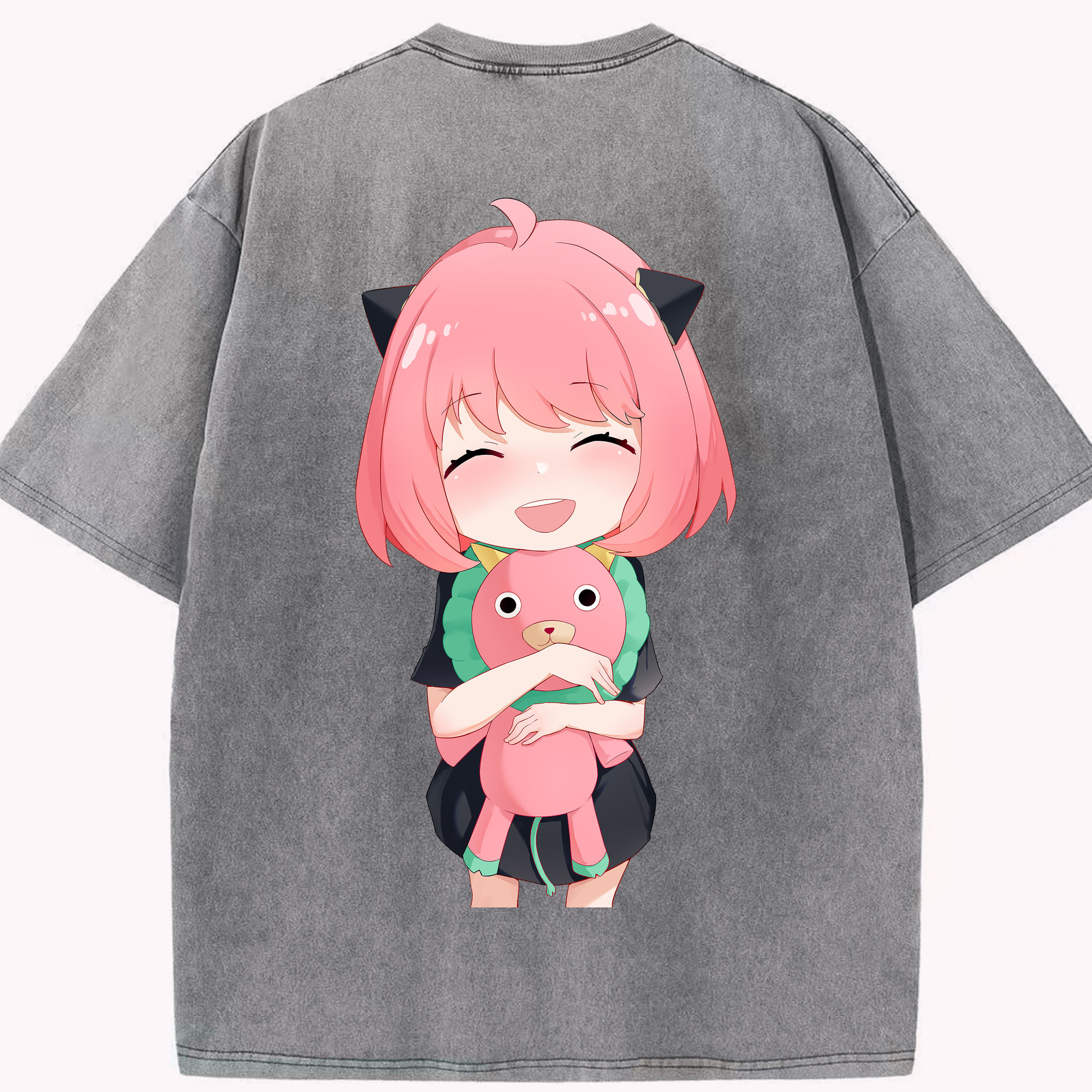 （画像用） SPY×FAMILY间谍家家酒 綿100% ヴィンテージ風 半袖Tシャツ（背面プリント）