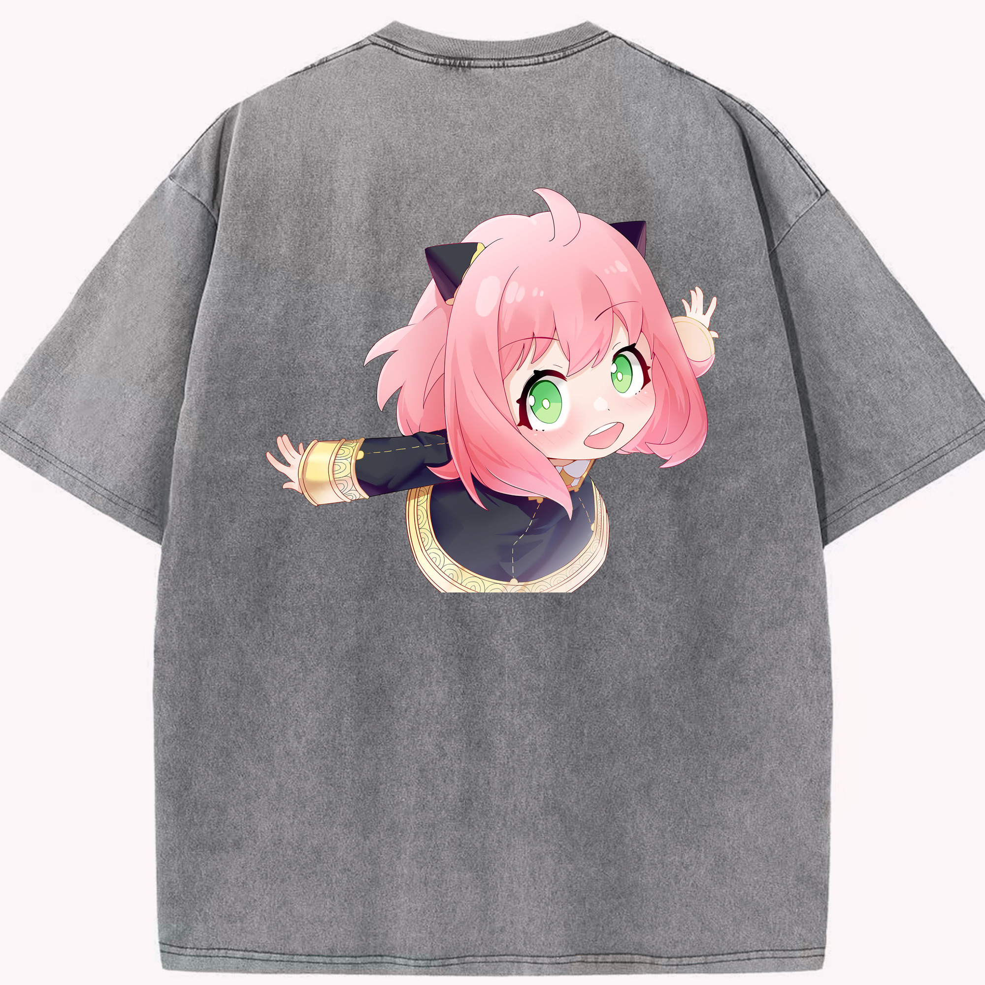 （画像用） SPY×FAMILY间谍家家酒 綿100% ヴィンテージ風 半袖Tシャツ（背面プリント）