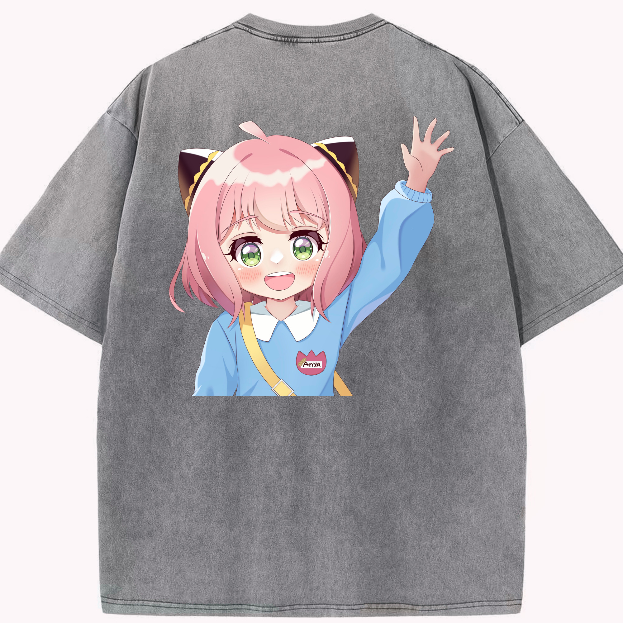 （画像用） SPY×FAMILY间谍家家酒 綿100% ヴィンテージ風 半袖Tシャツ（背面プリント）