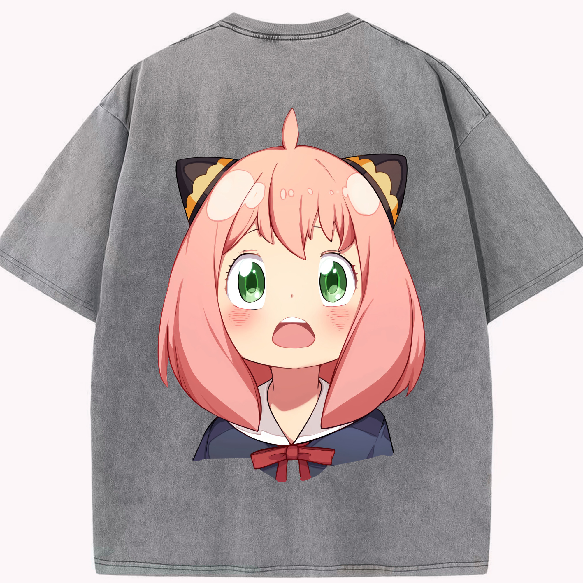 （画像用） SPY×FAMILY间谍家家酒 綿100% ヴィンテージ風 半袖Tシャツ（背面プリント）