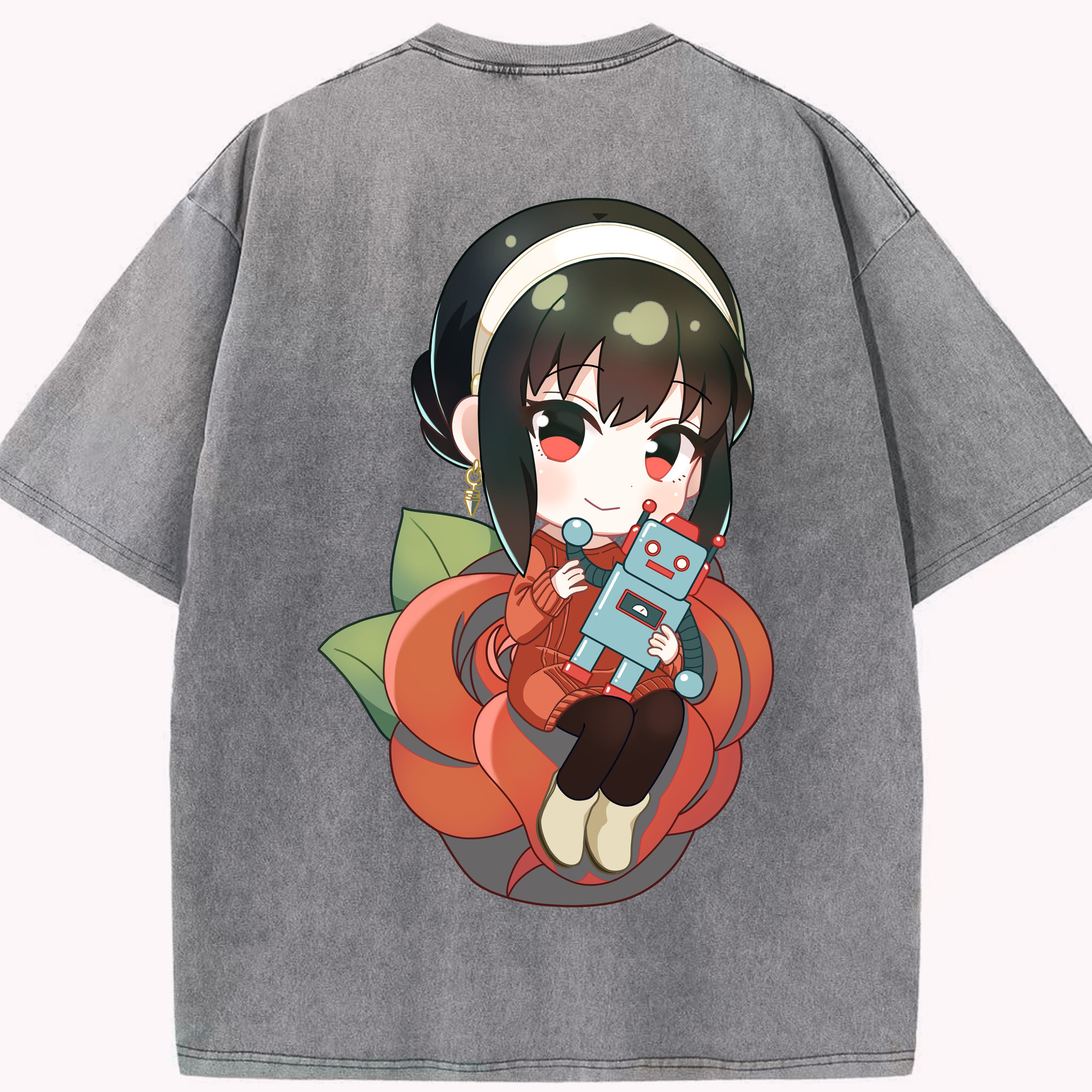 （画像用） SPY×FAMILY间谍家家酒 綿100% ヴィンテージ風 半袖Tシャツ（背面プリント）