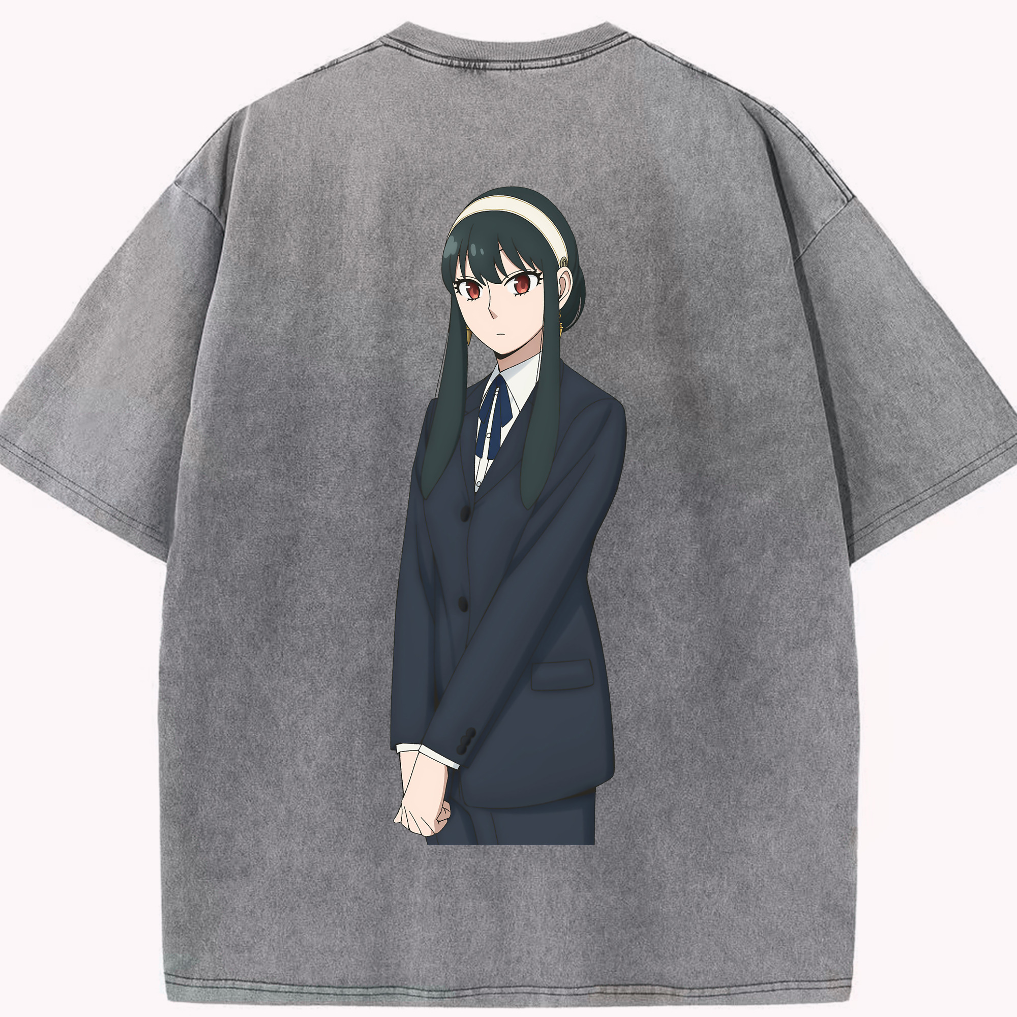 （画像用） SPY×FAMILY间谍家家酒 綿100% ヴィンテージ風 半袖Tシャツ（背面プリント）