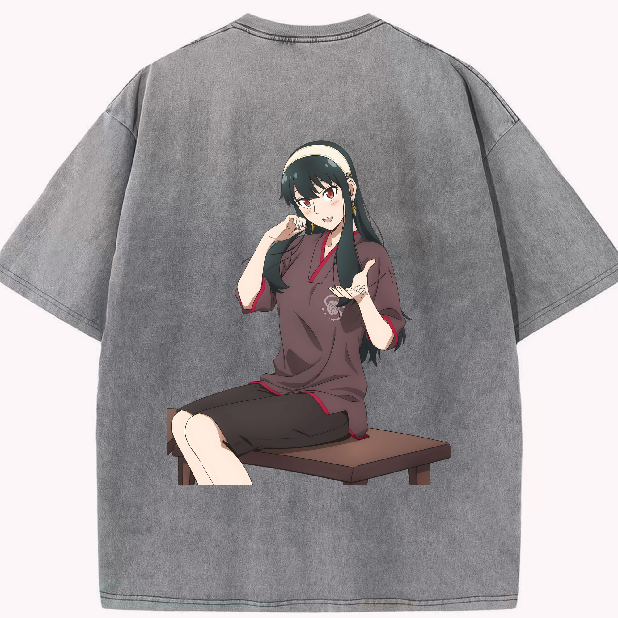 （画像用） SPY×FAMILY间谍家家酒 綿100% ヴィンテージ風 半袖Tシャツ（背面プリント）