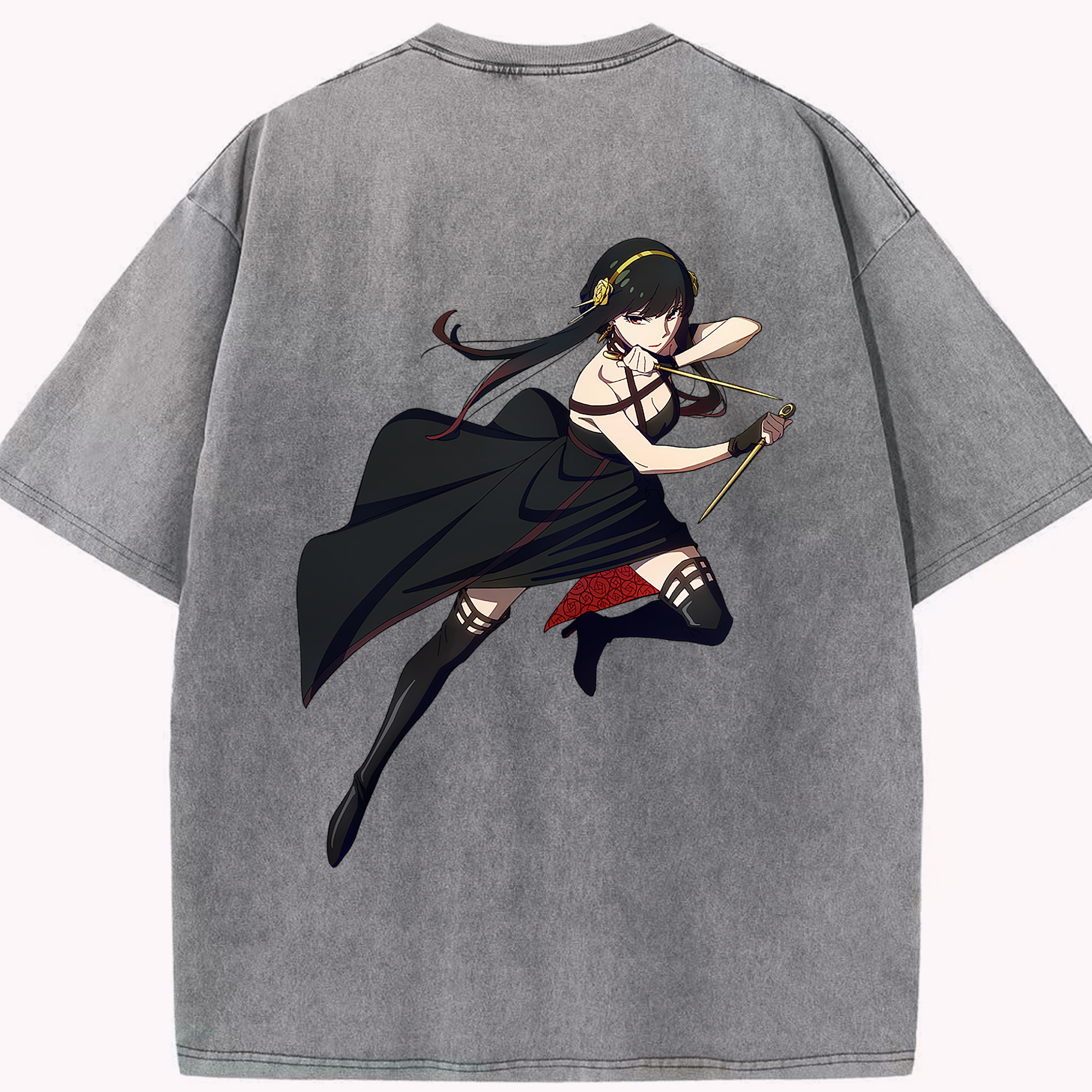 （画像用） SPY×FAMILY间谍家家酒 綿100% ヴィンテージ風 半袖Tシャツ（背面プリント）