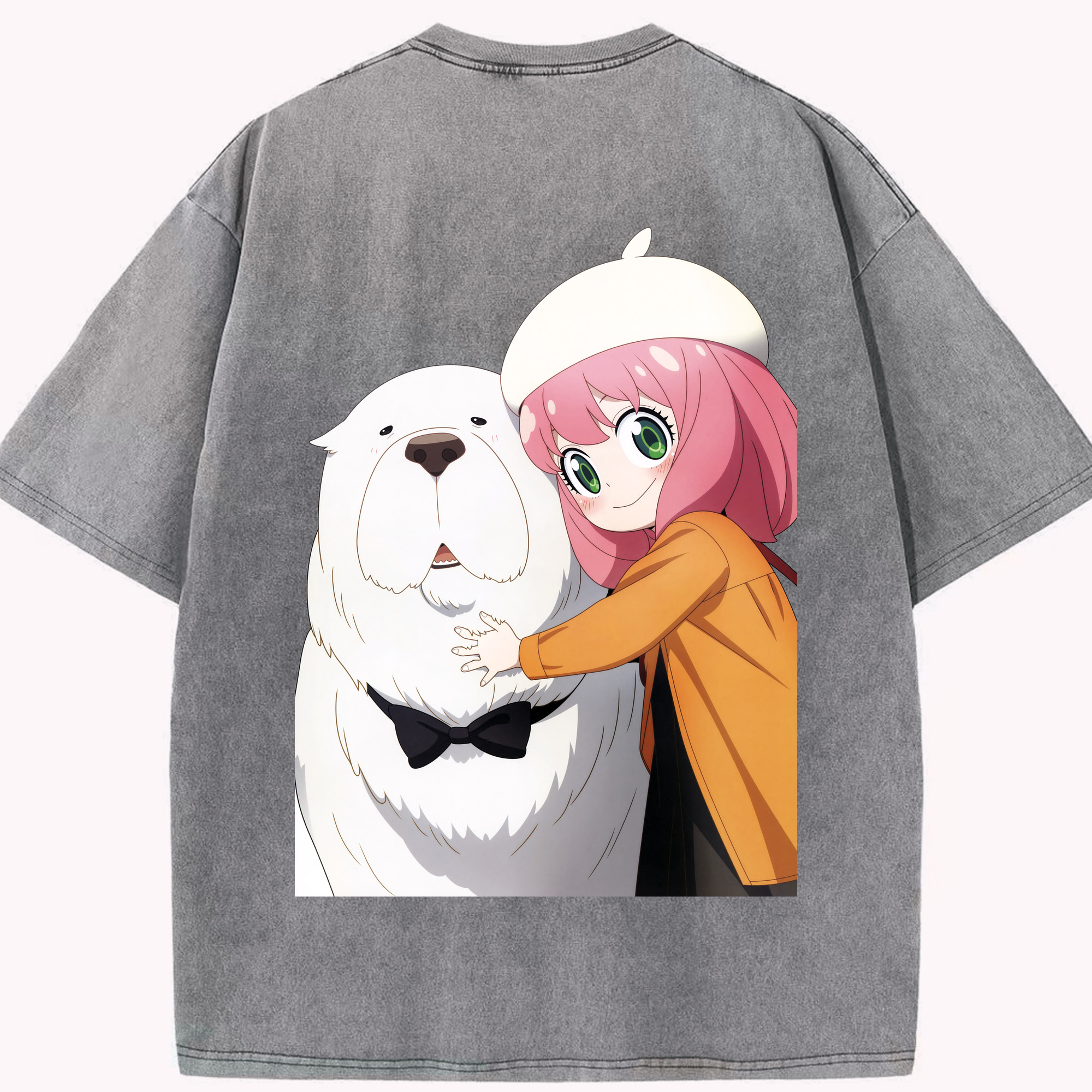 （画像用） SPY×FAMILY间谍家家酒 綿100% ヴィンテージ風 半袖Tシャツ（背面プリント）