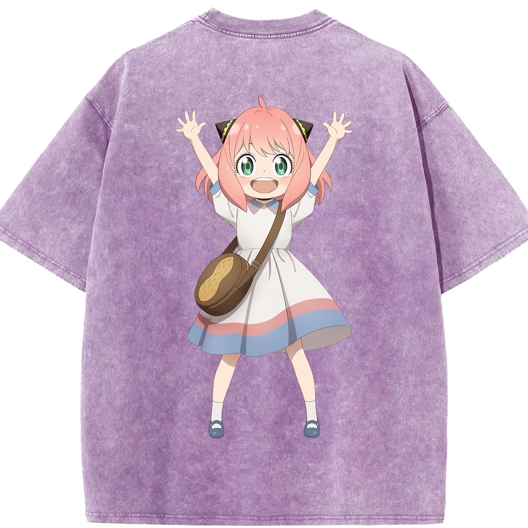 （画像用） SPY×FAMILY间谍家家酒 綿100% ヴィンテージ風 半袖Tシャツ（背面プリント）