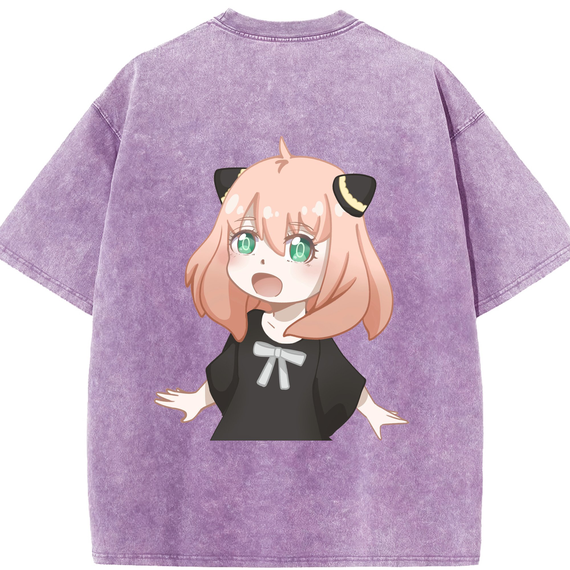 （画像用） SPY×FAMILY间谍家家酒 綿100% ヴィンテージ風 半袖Tシャツ（背面プリント）