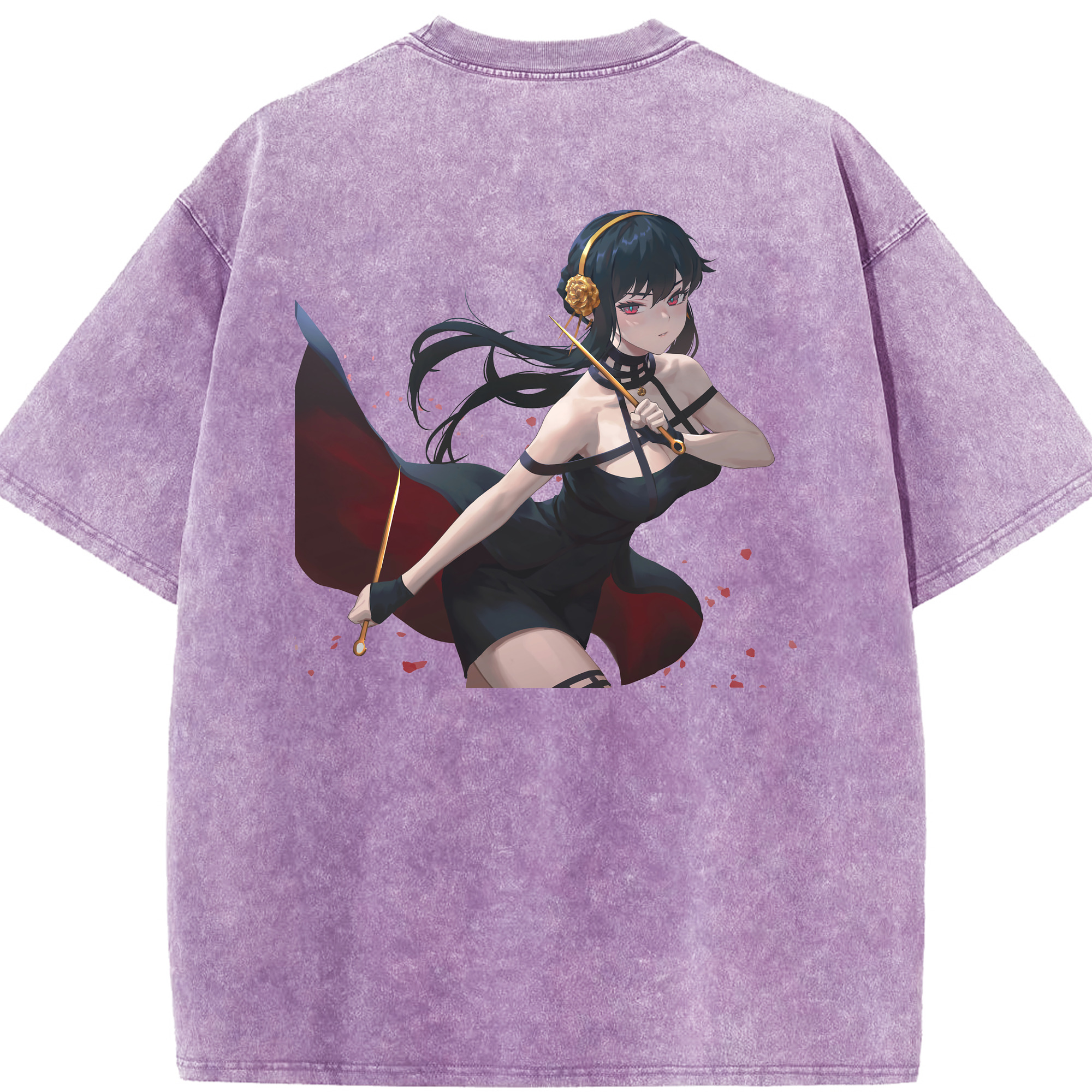 （画像用） SPY×FAMILY间谍家家酒 綿100% ヴィンテージ風 半袖Tシャツ（背面プリント）