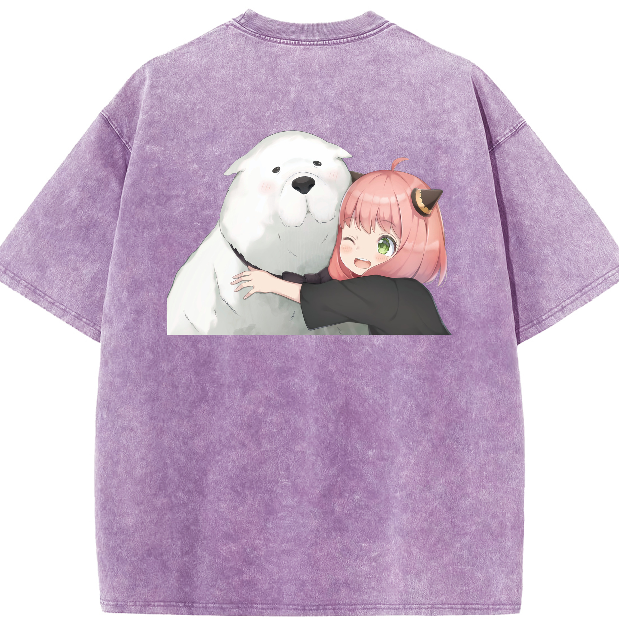 （画像用） SPY×FAMILY间谍家家酒 綿100% ヴィンテージ風 半袖Tシャツ（背面プリント）