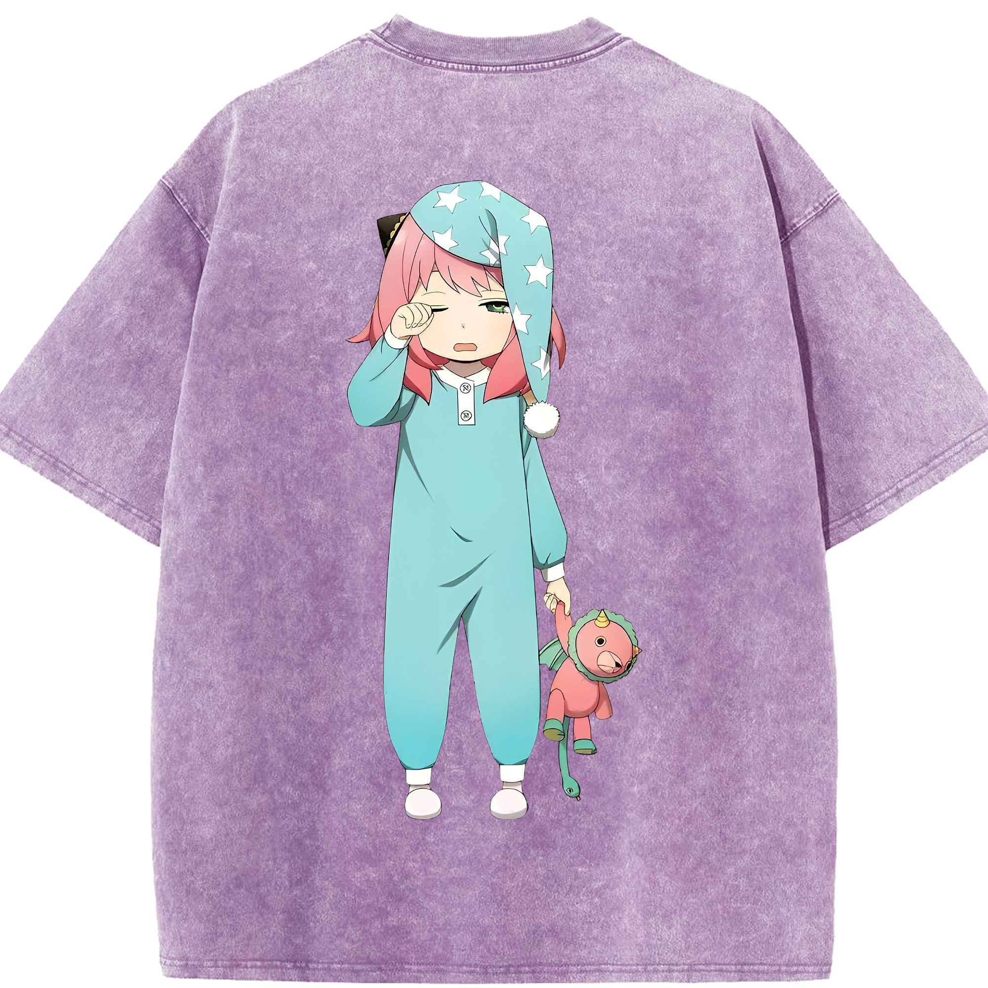 （画像用） SPY×FAMILY间谍家家酒 綿100% ヴィンテージ風 半袖Tシャツ（背面プリント）