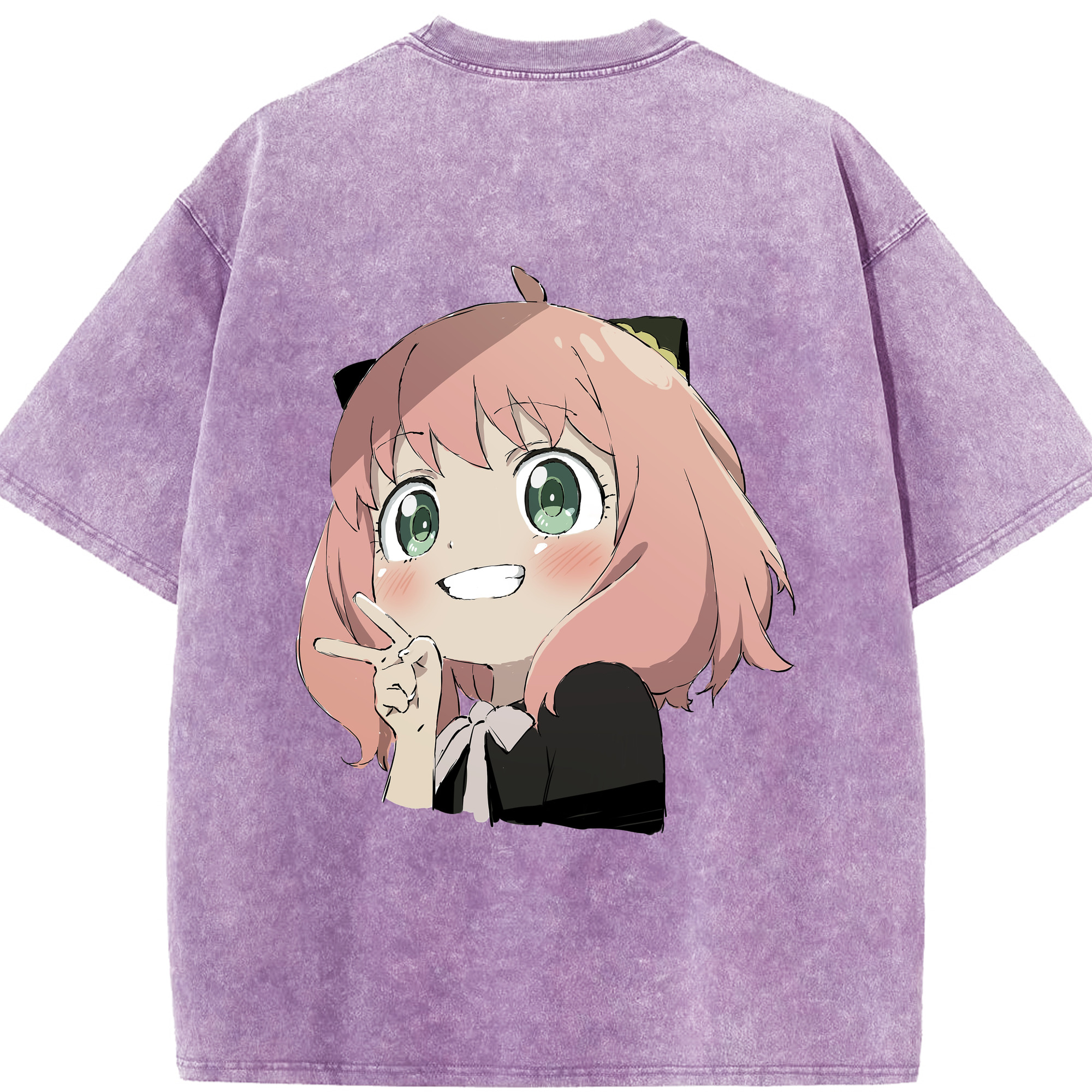 （画像用） SPY×FAMILY间谍家家酒 綿100% ヴィンテージ風 半袖Tシャツ（背面プリント）