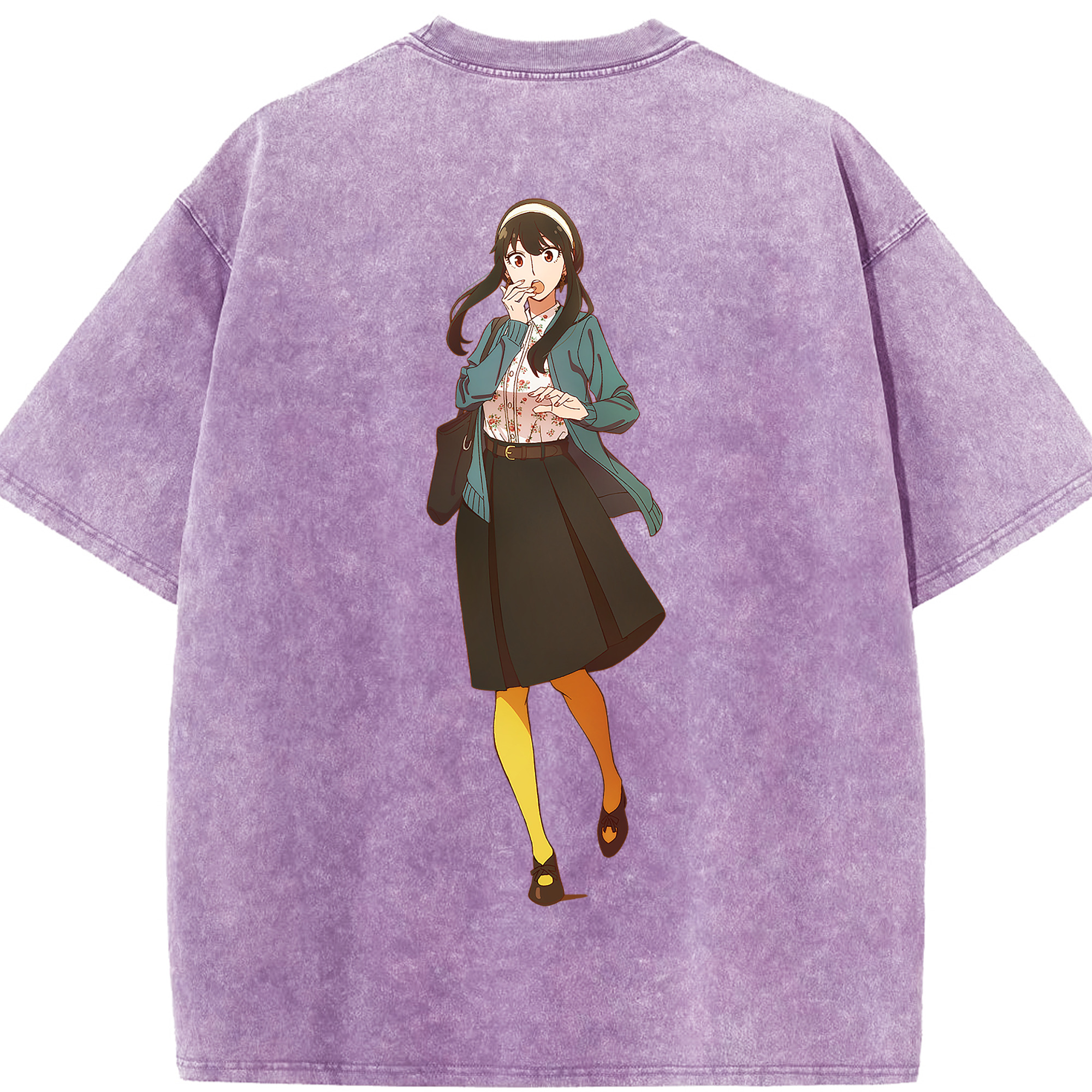 （画像用） SPY×FAMILY间谍家家酒 綿100% ヴィンテージ風 半袖Tシャツ（背面プリント）
