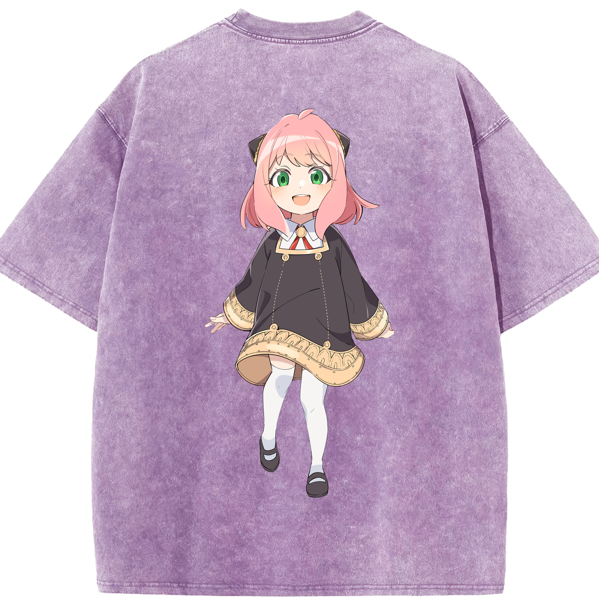 （画像用） SPY×FAMILY间谍家家酒 綿100% ヴィンテージ風 半袖Tシャツ（背面プリント）