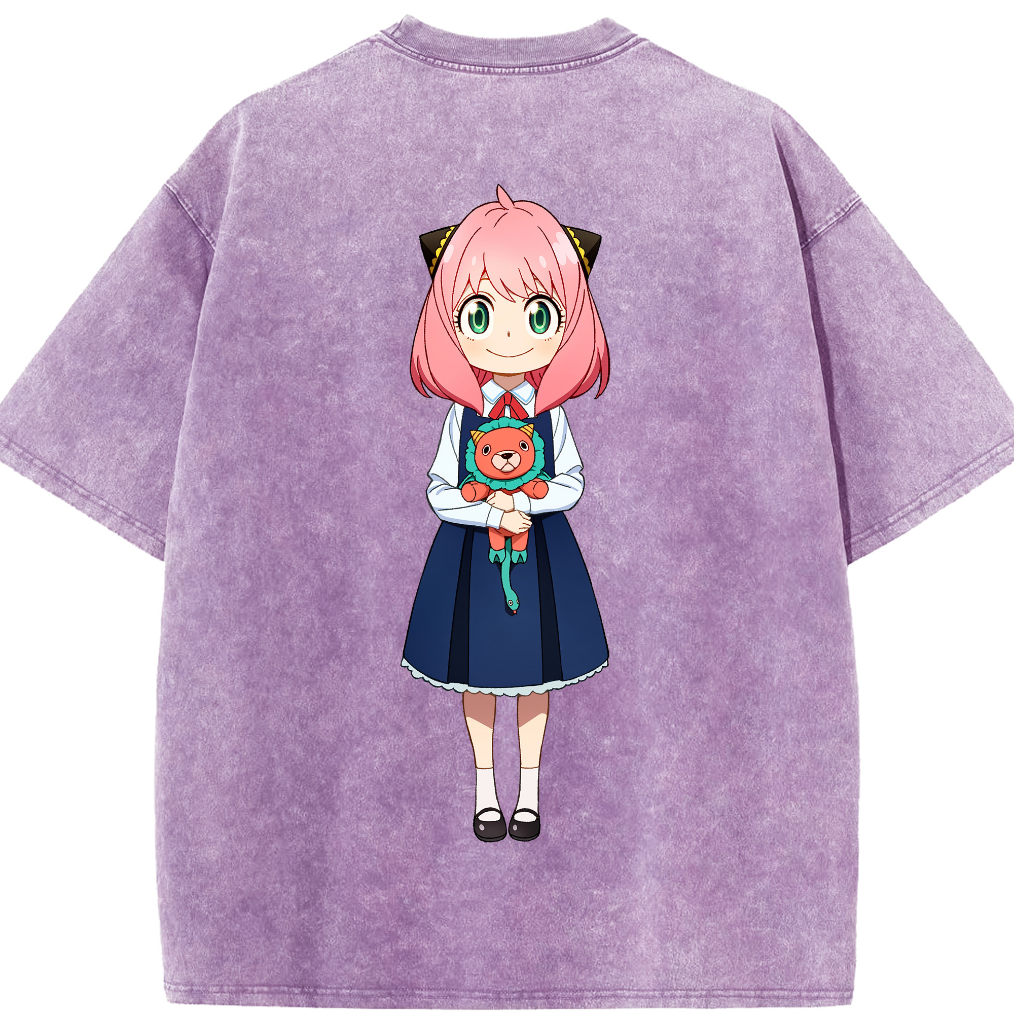 （画像用） SPY×FAMILY间谍家家酒 綿100% ヴィンテージ風 半袖Tシャツ（背面プリント）