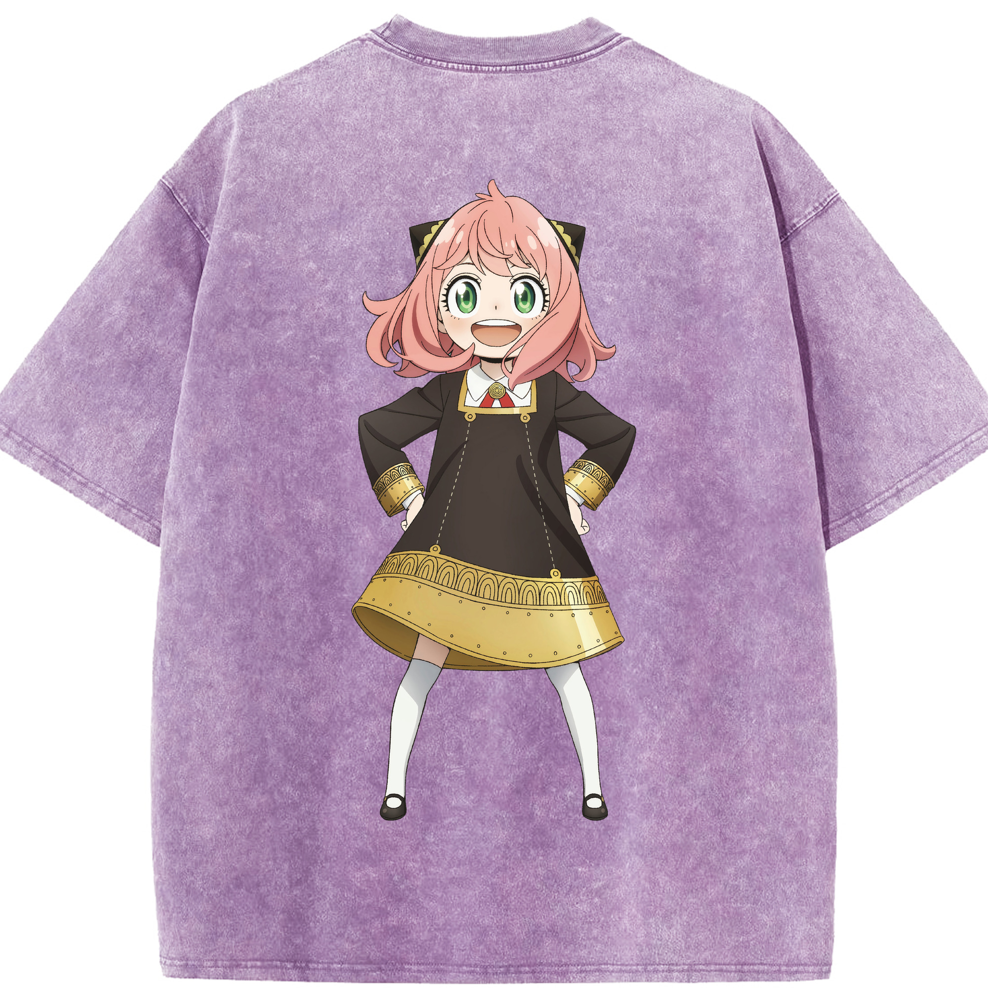 （画像用） SPY×FAMILY间谍家家酒 綿100% ヴィンテージ風 半袖Tシャツ（背面プリント）