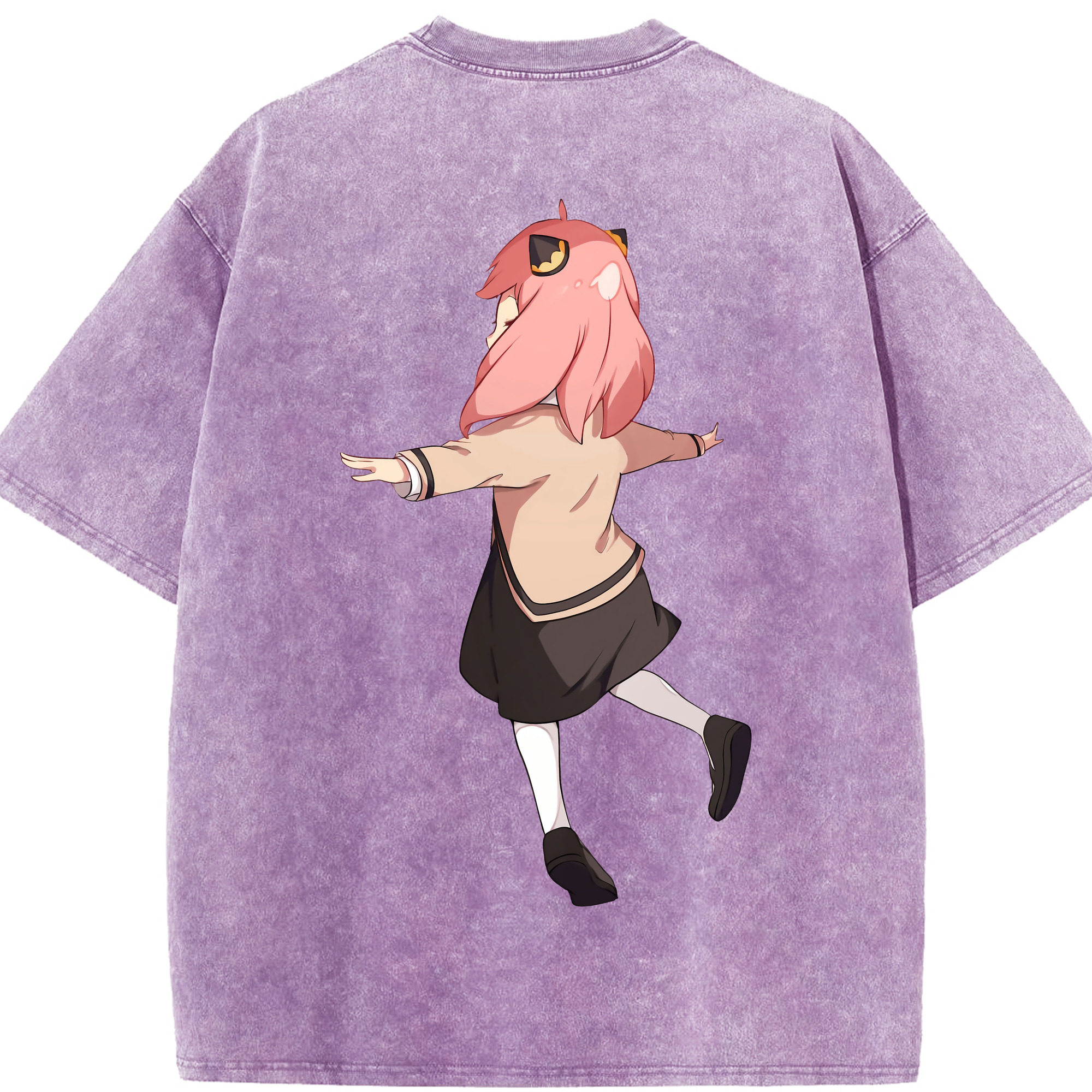（画像用） SPY×FAMILY间谍家家酒 綿100% ヴィンテージ風 半袖Tシャツ（背面プリント）