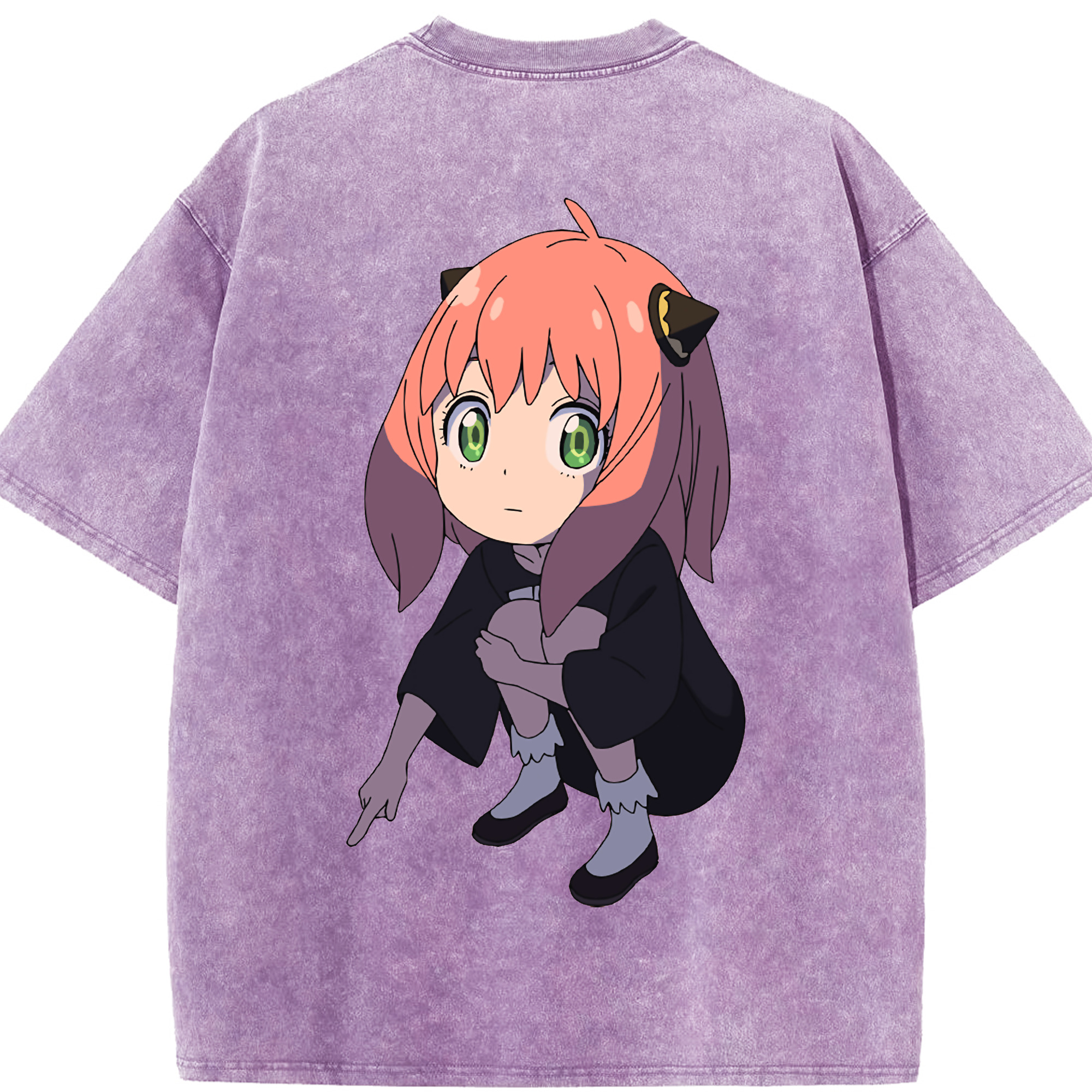 （画像用） SPY×FAMILY间谍家家酒 綿100% ヴィンテージ風 半袖Tシャツ（背面プリント）